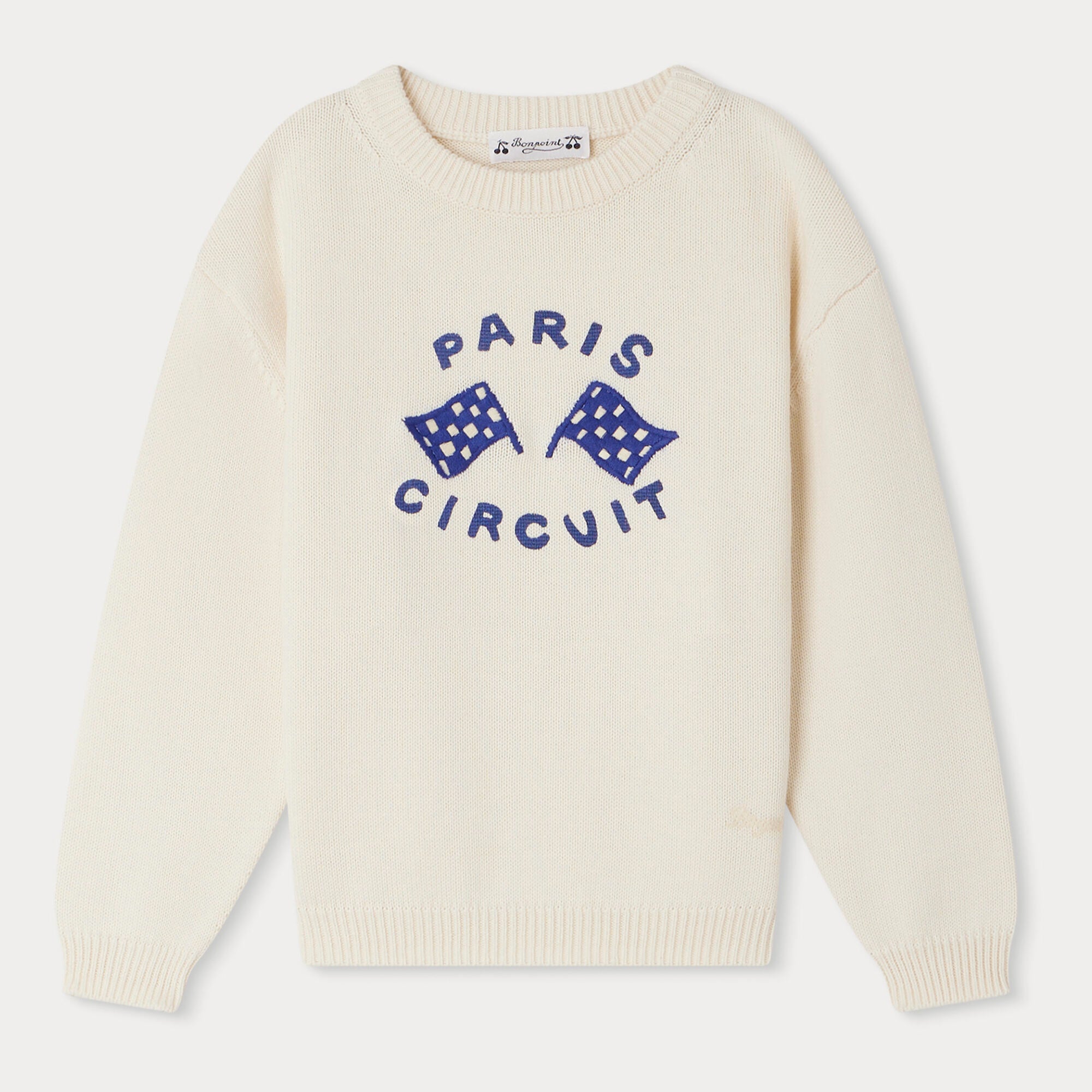 Boys & Girls White Embroidered Sweater