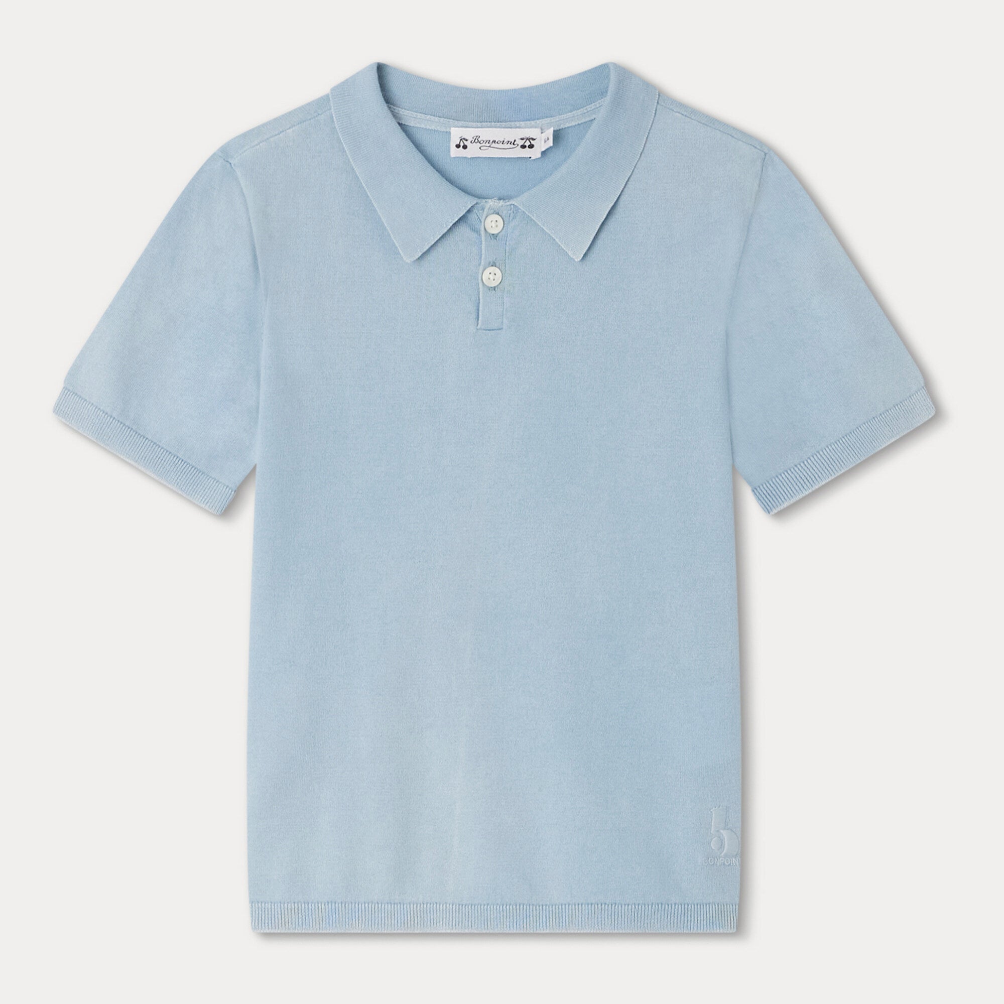 Boys Blue Cotton Polo Shirt