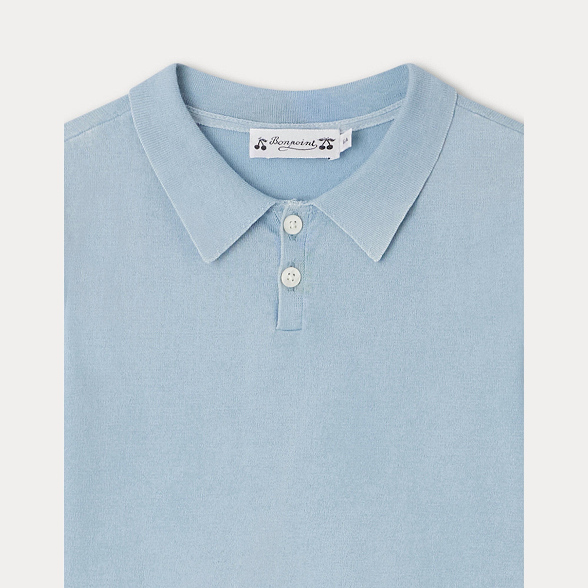 Boys Blue Cotton Polo Shirt