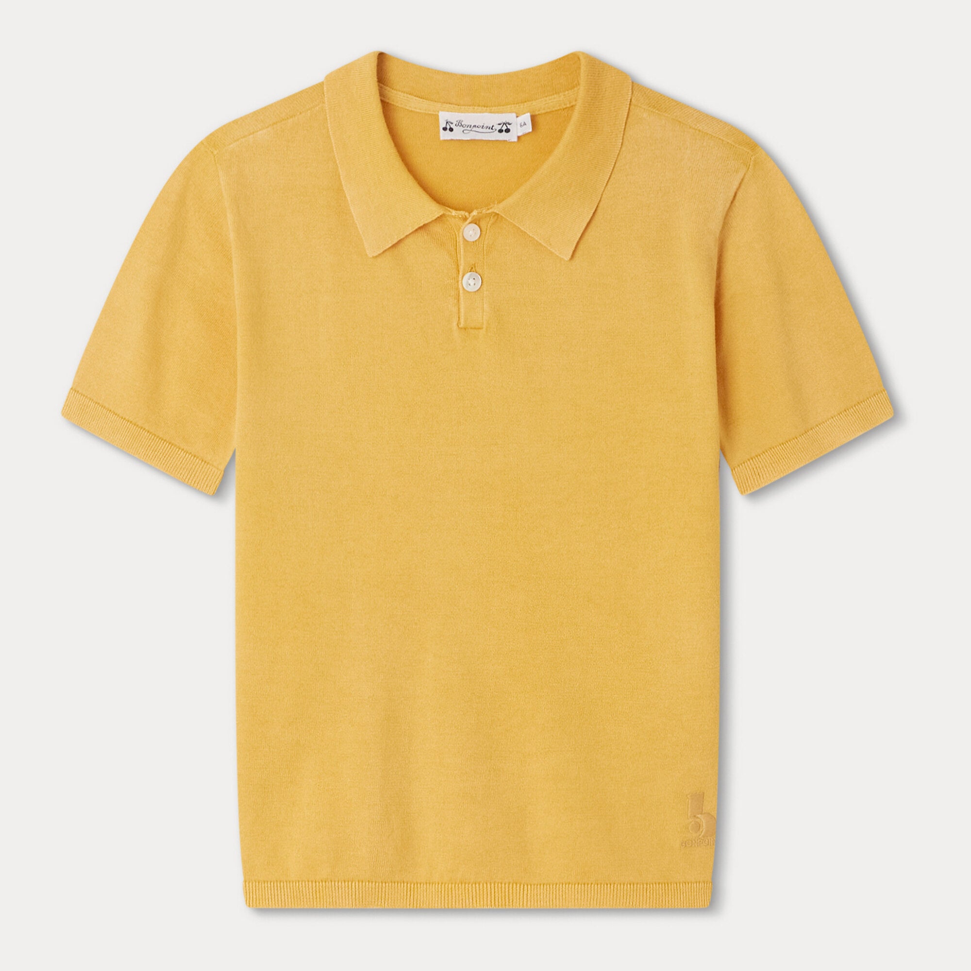 Boys Yellow Cotton Polo Shirt