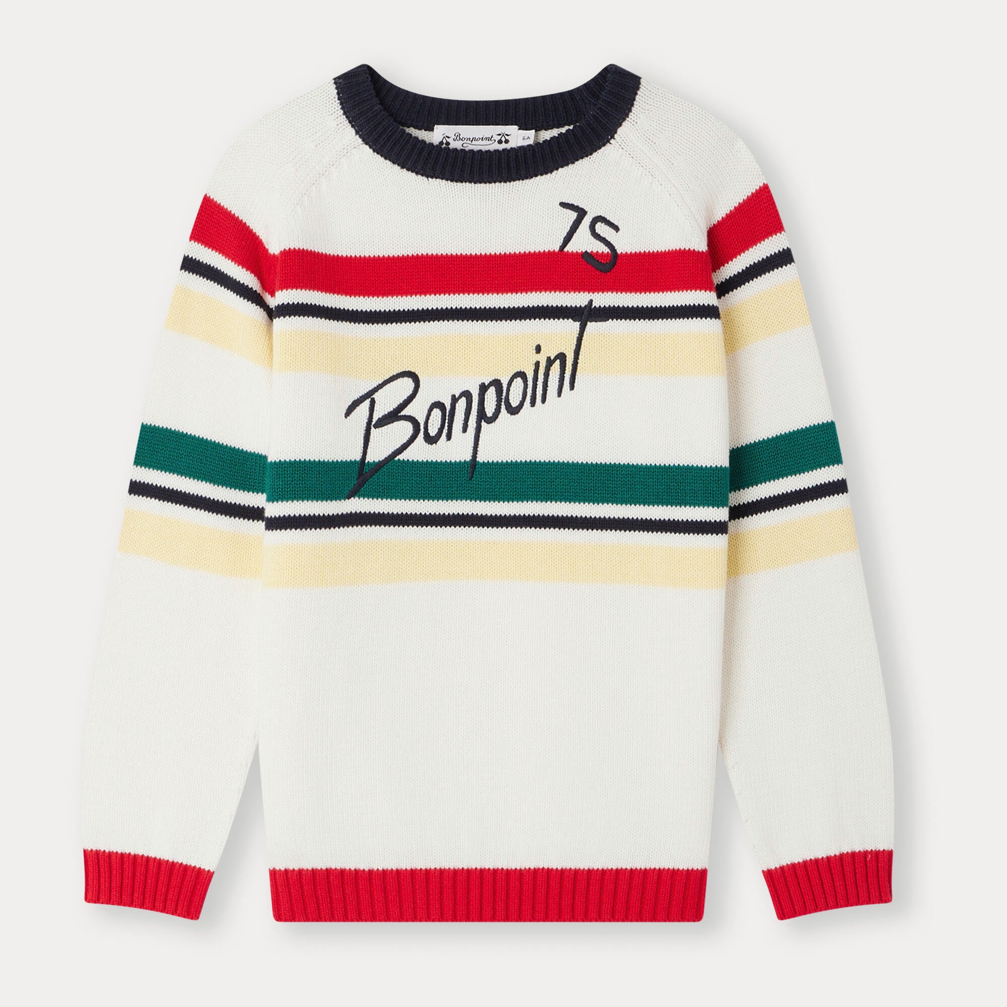 Boys White Logo Cotton Sweater