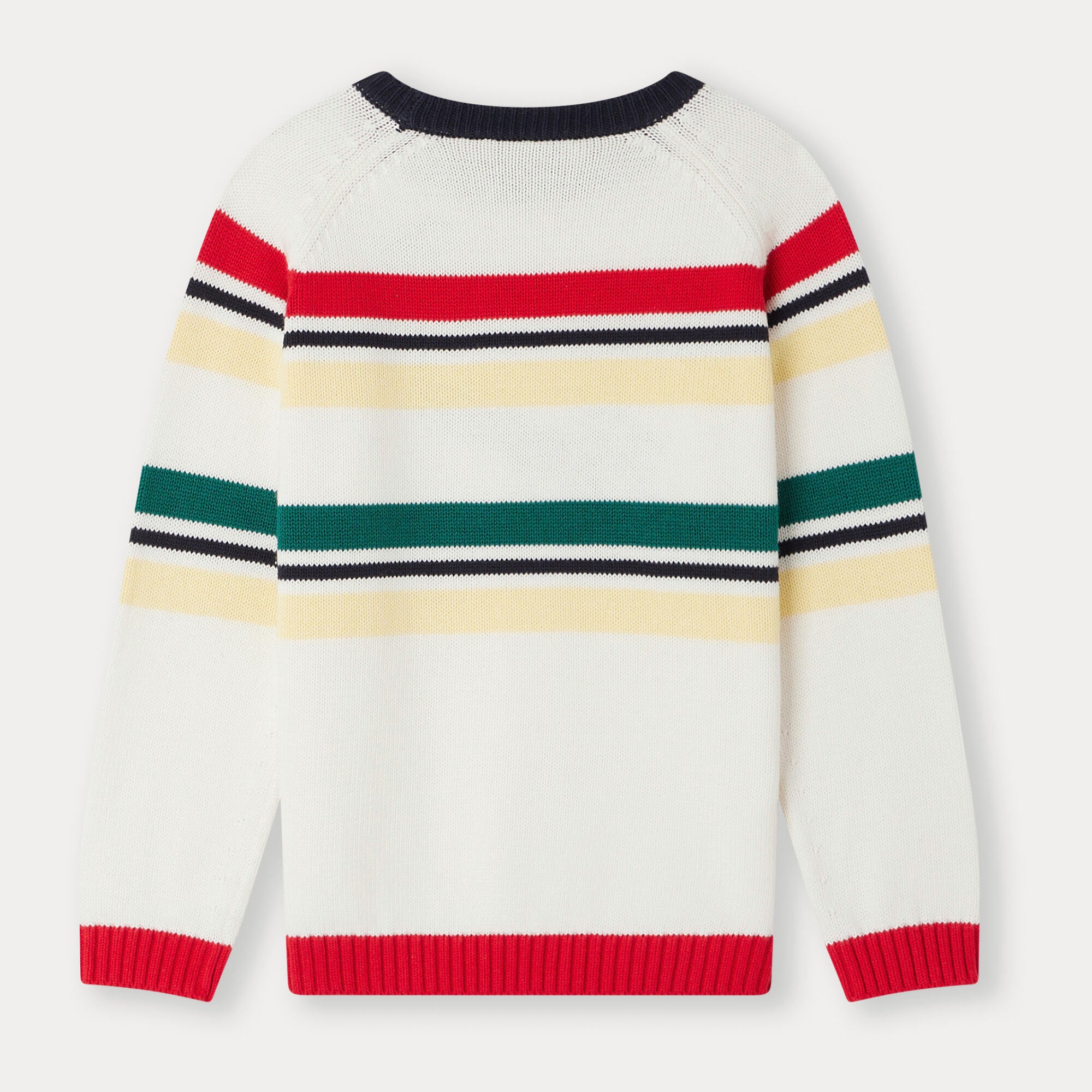 Boys White Logo Cotton Sweater