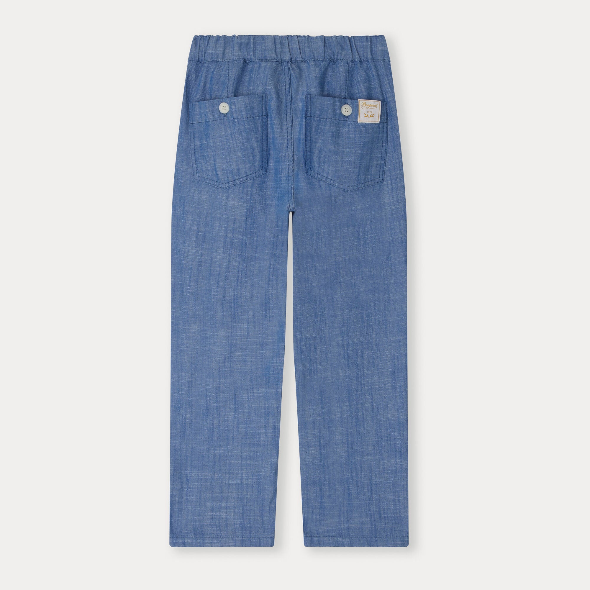 Boys Blue Cotton Trousers