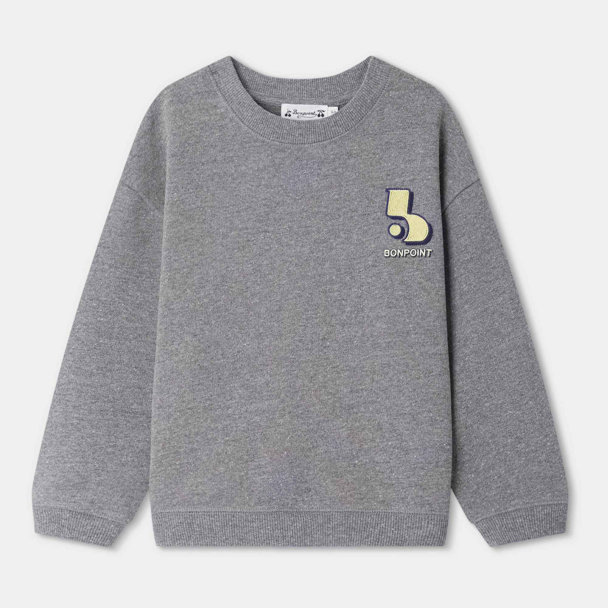 Boys Grey Logo Cotton Sweatshirt