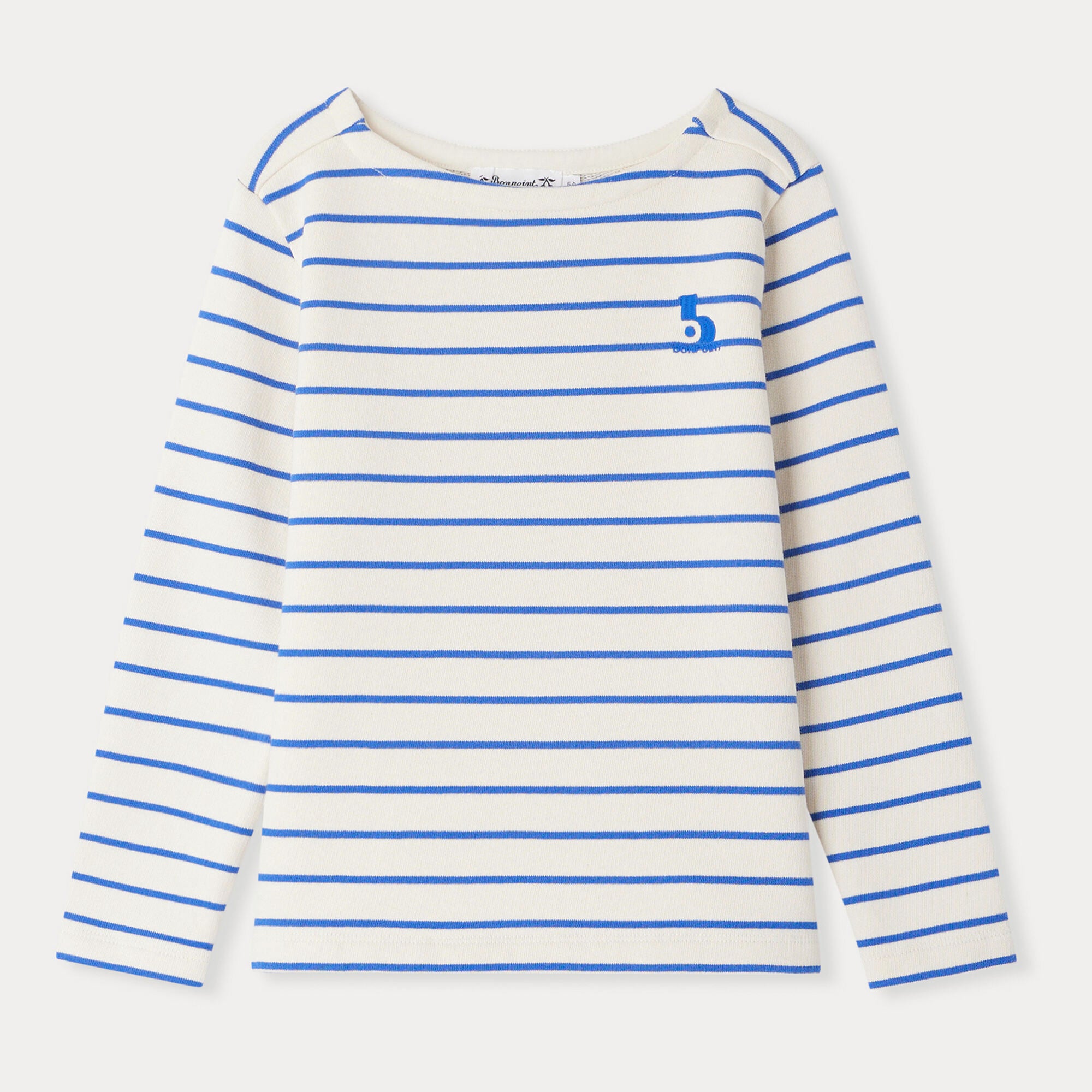 Boys Blue Stripes Cotton T-Shirt