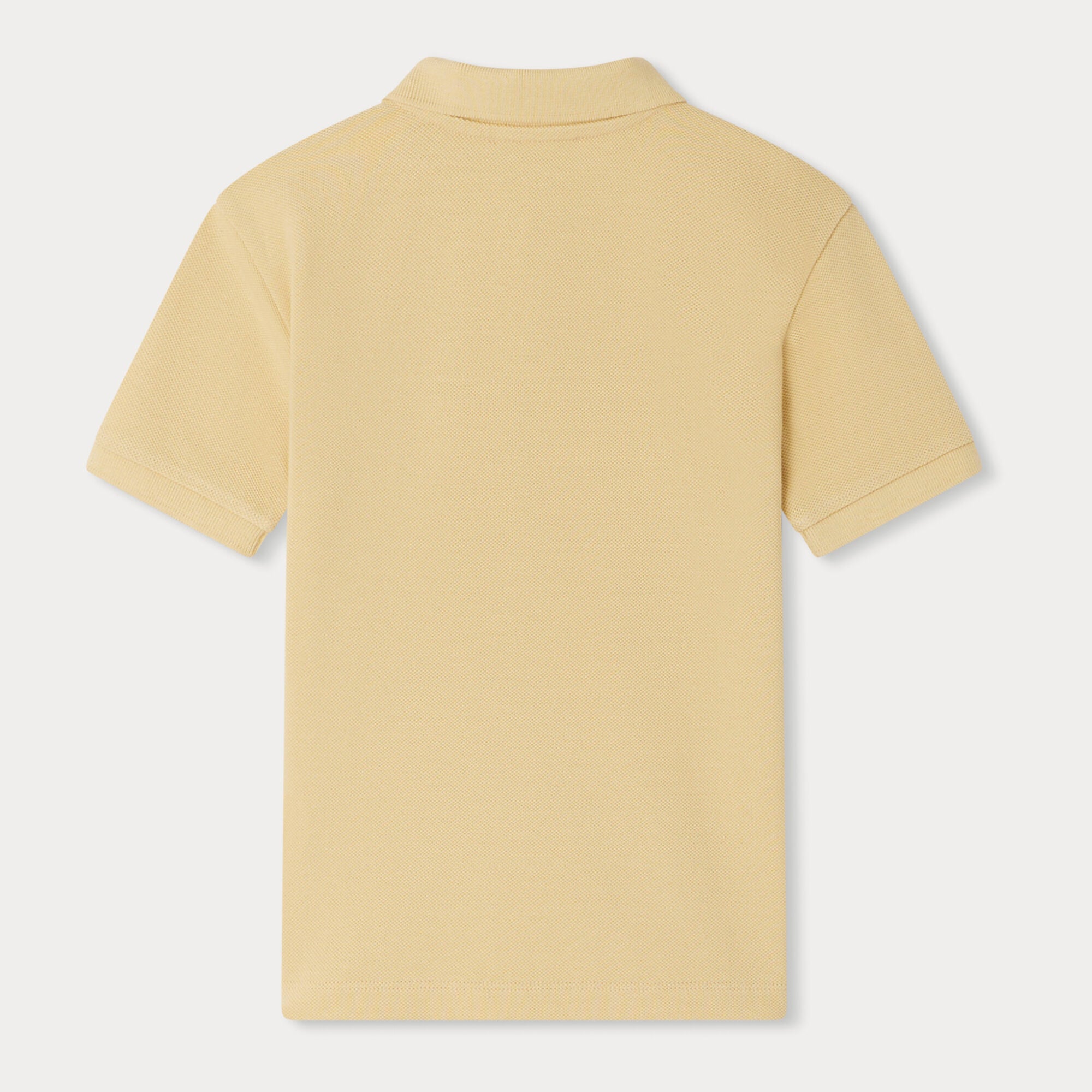 Boys Yellow Embroidered Cotton Polo Shirt