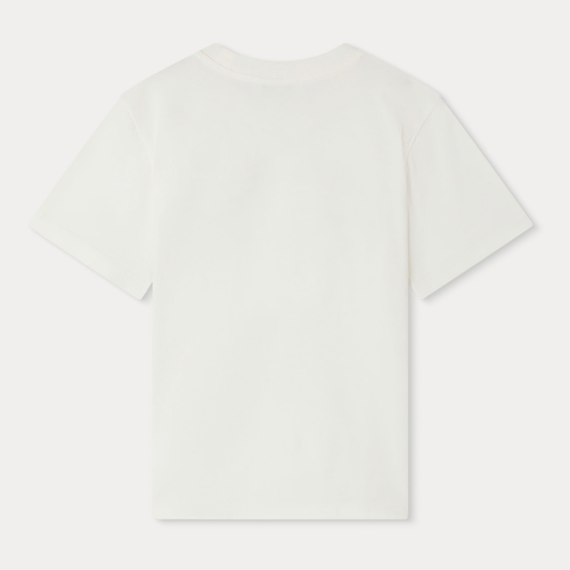 Boys White Printed Cotton T-Shirt