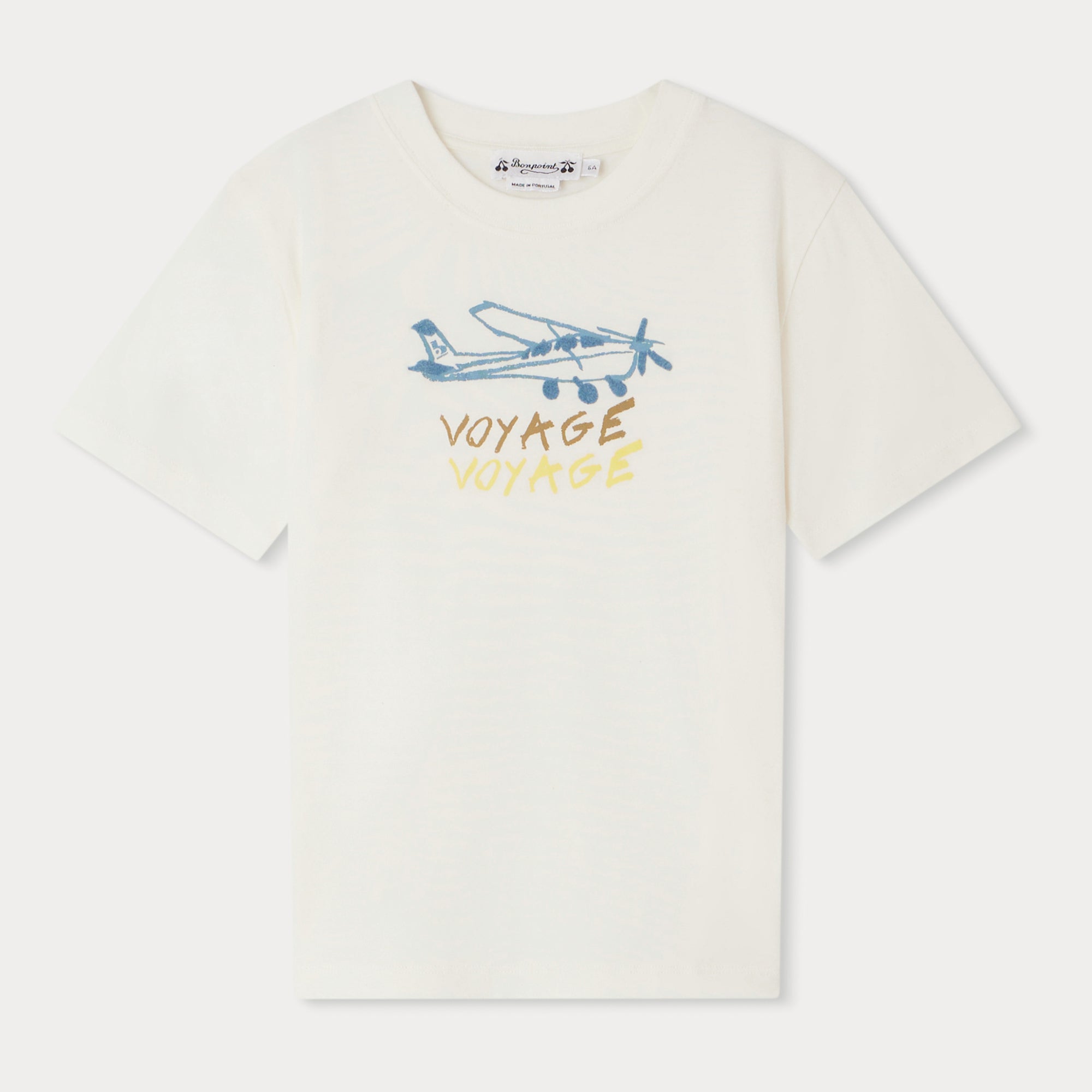 Boys White Cotton T-Shirt