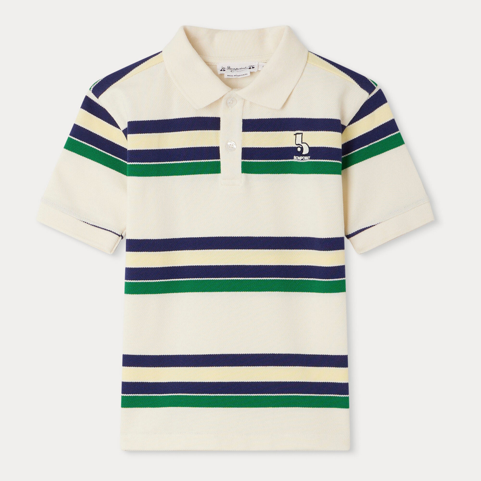 Boys Ivory Cotton Polo Shirt