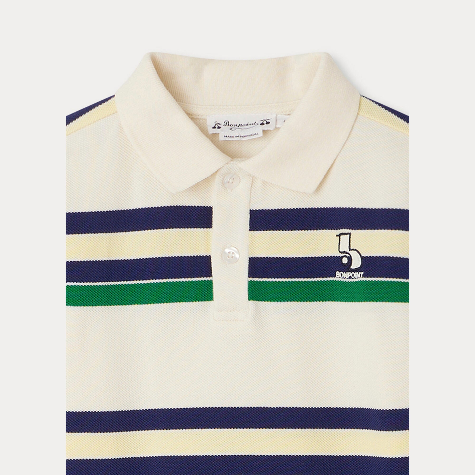 Boys Ivory Cotton Polo Shirt