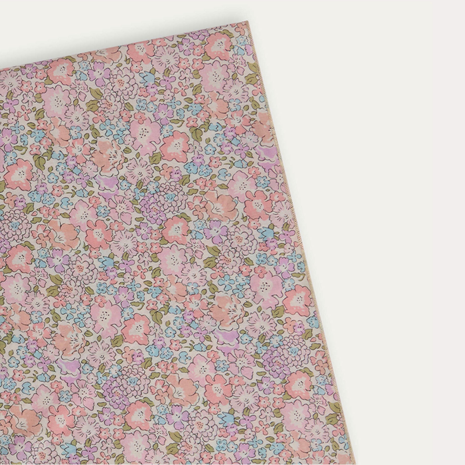 Girls Pink Floral Cotton Scarf