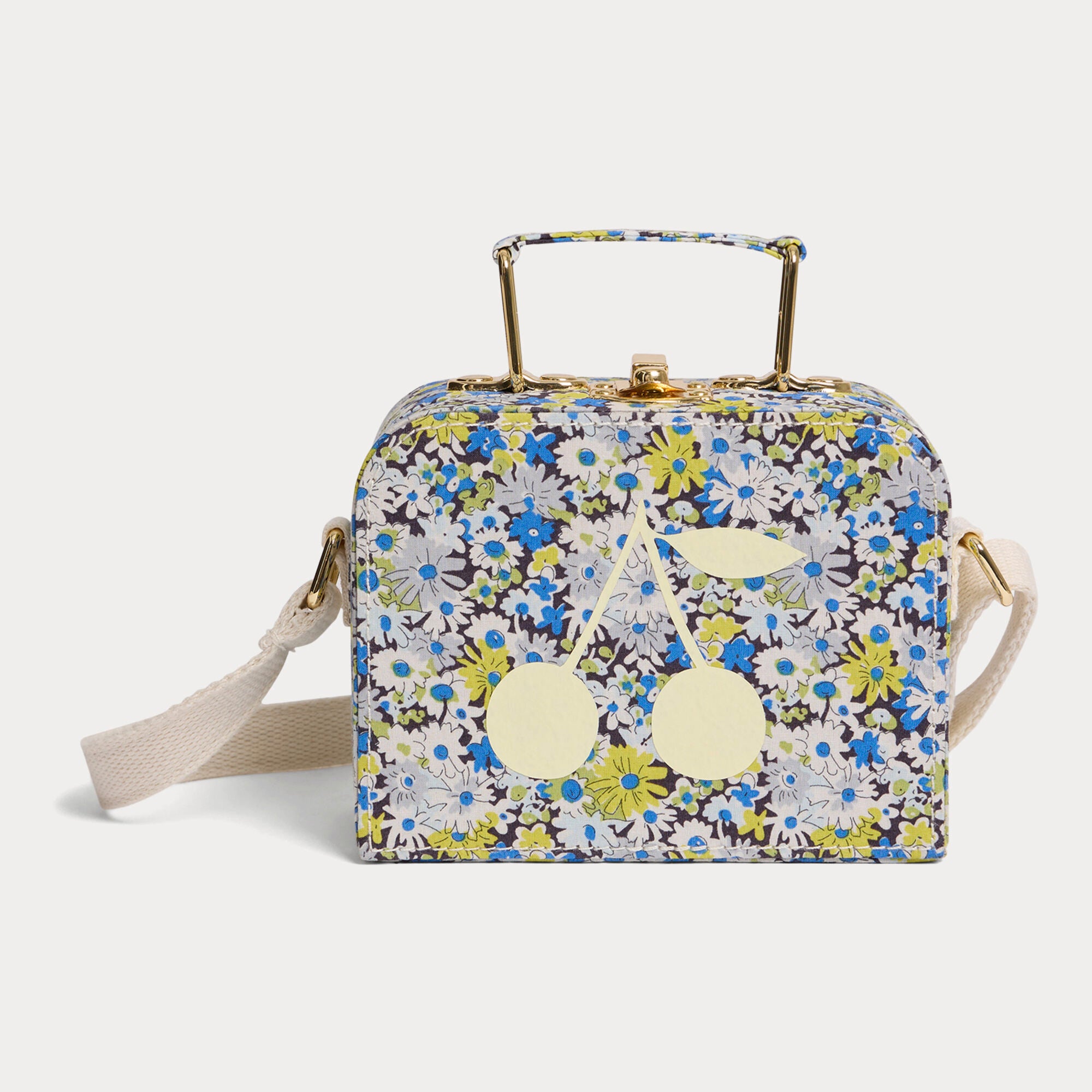 Girls Blue Floral Handbag