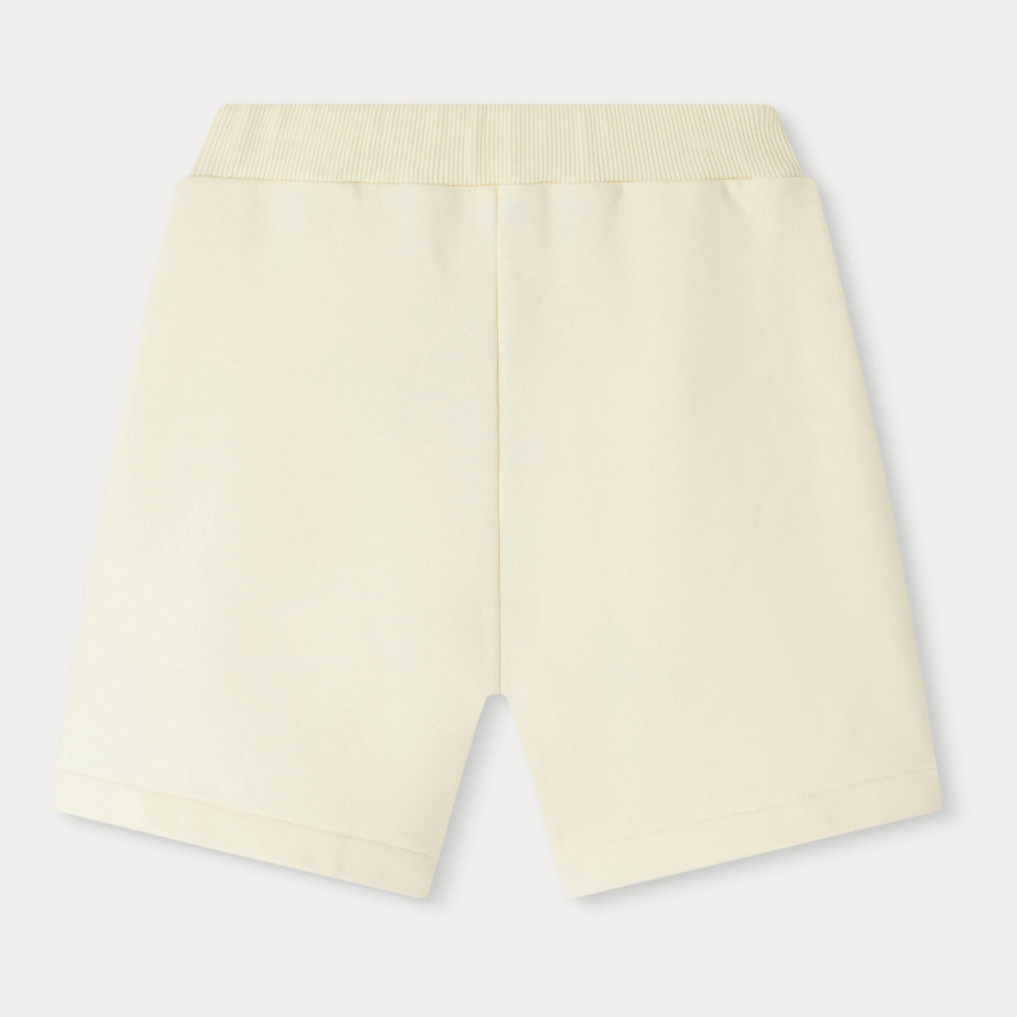 Girls Pale Yellow Cotton Shorts