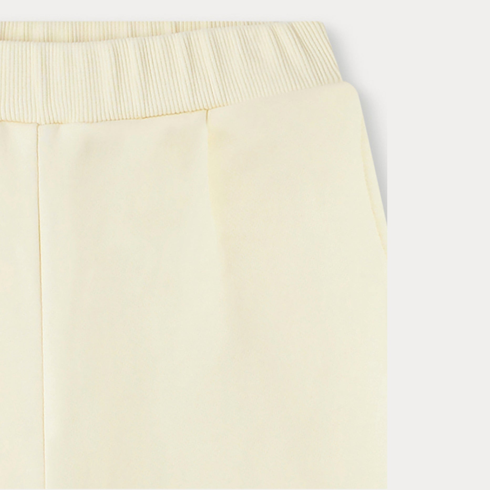 Girls Pale Yellow Cotton Shorts