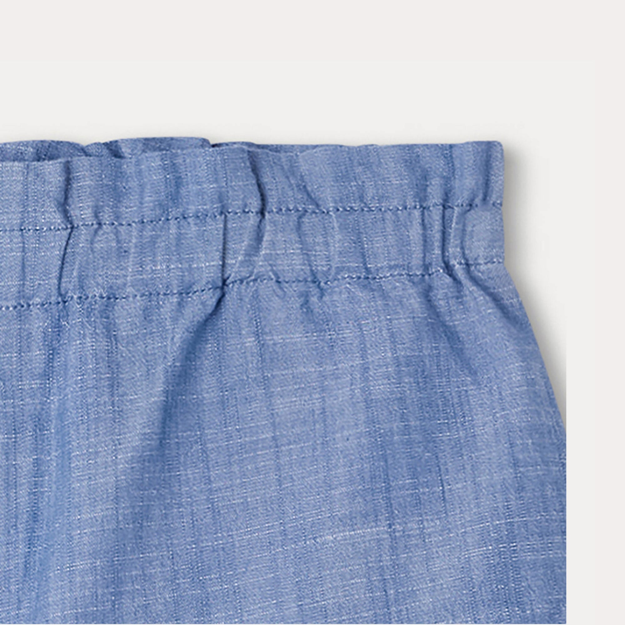 Girls Blue Cotton Shorts