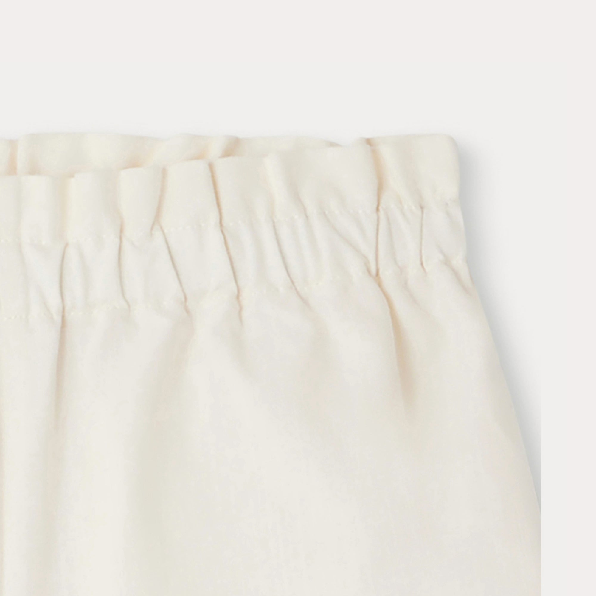 Girls White Cotton Shorts