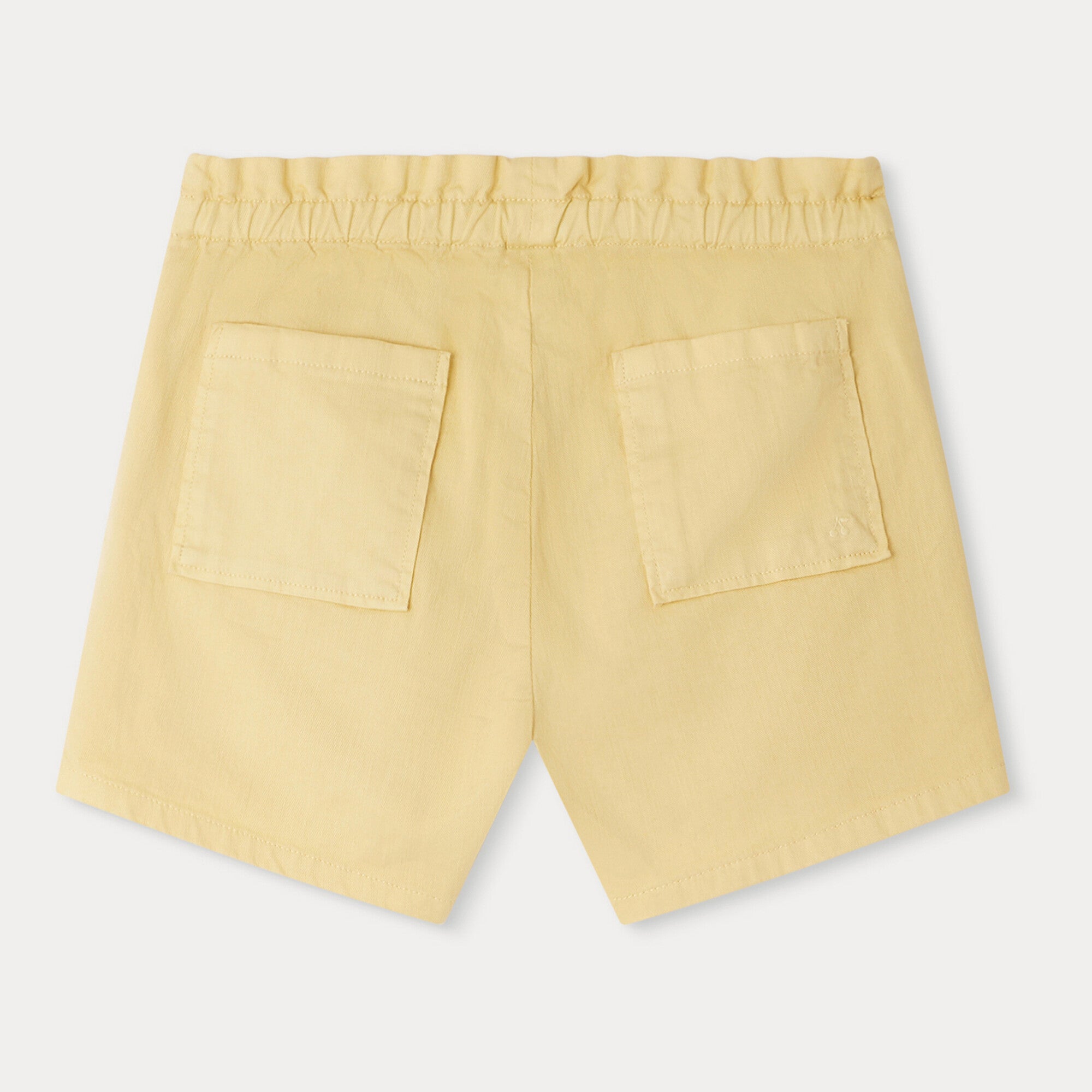 Girls Yellow Cotton Shorts