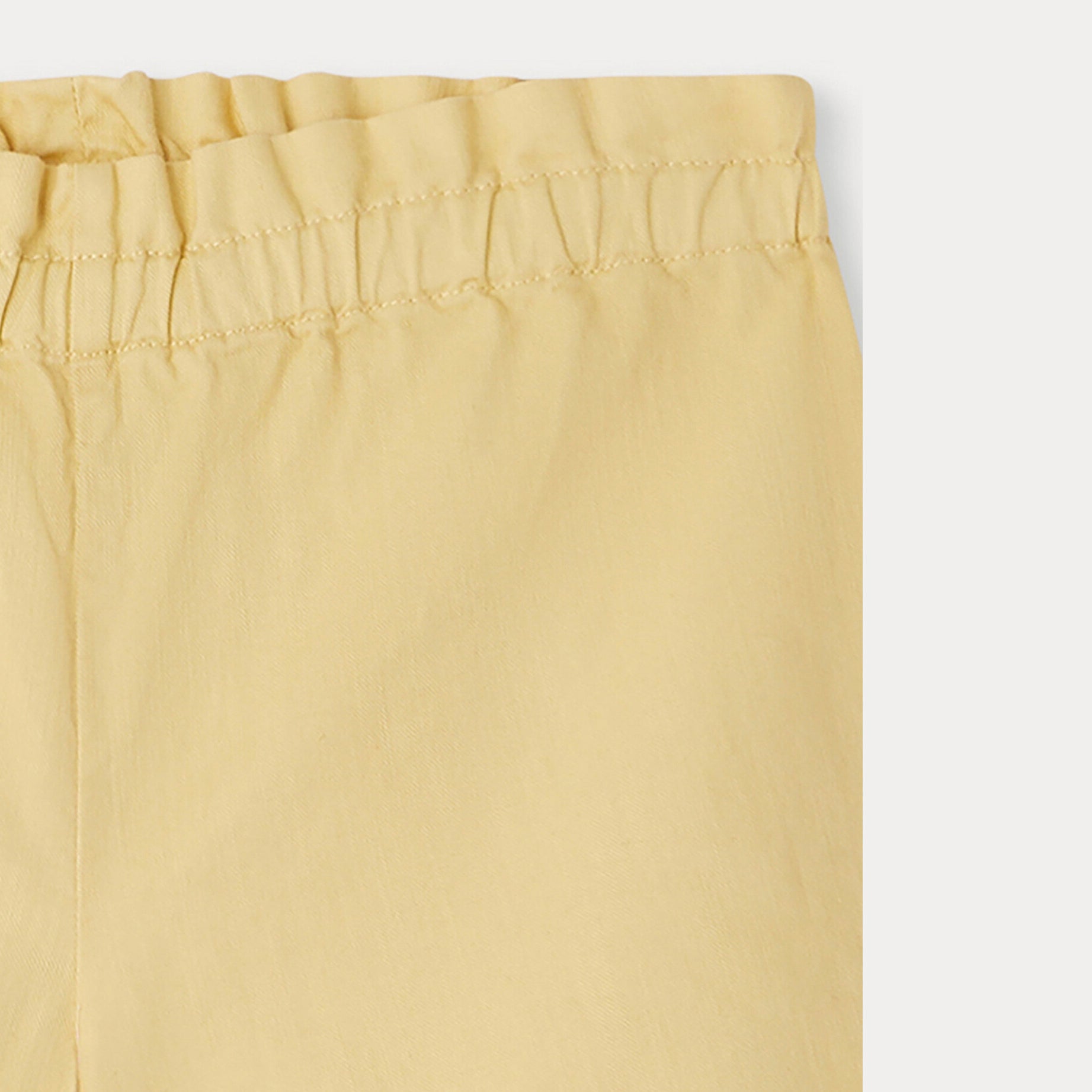 Girls Yellow Cotton Shorts