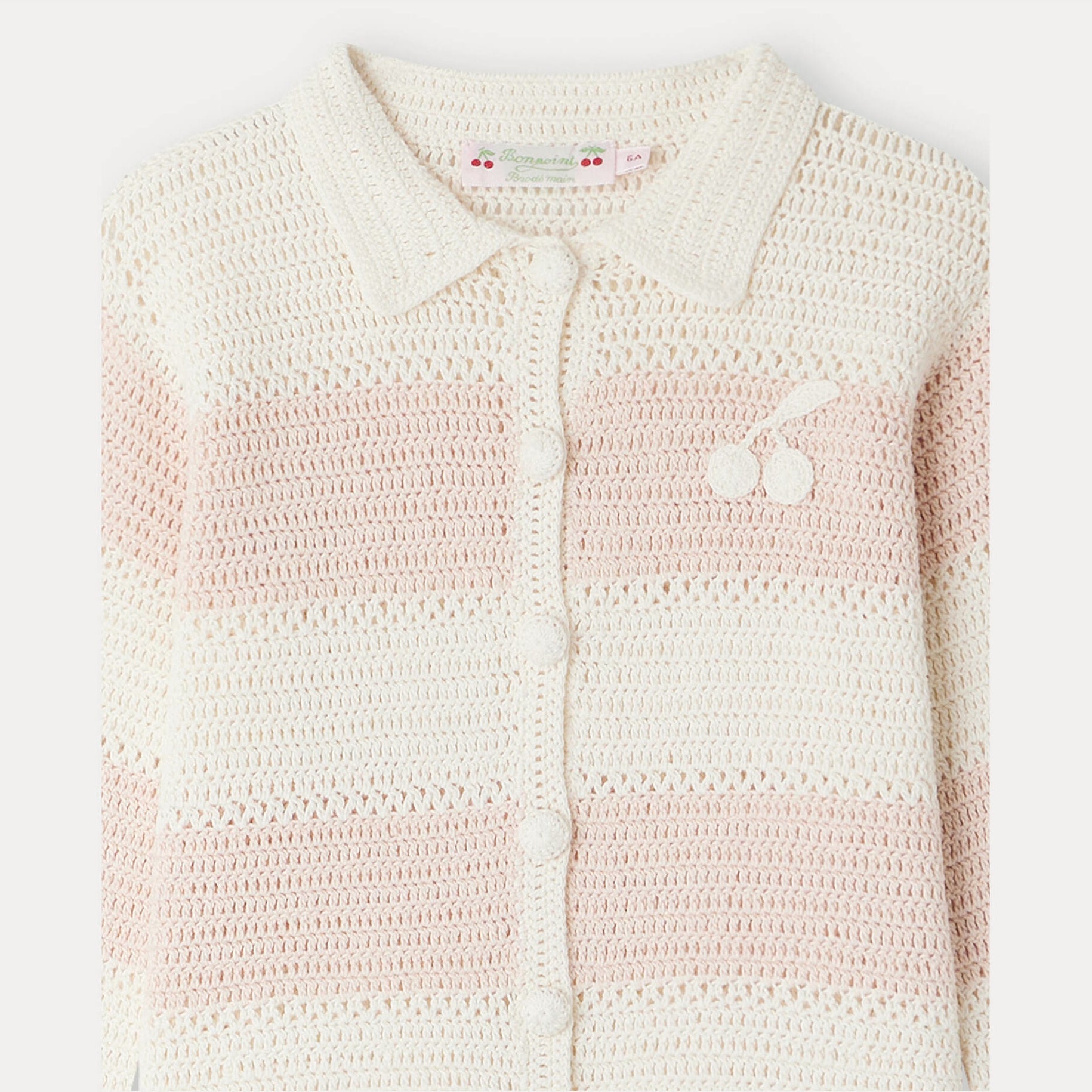Girls Light Pink Knit Cardigan