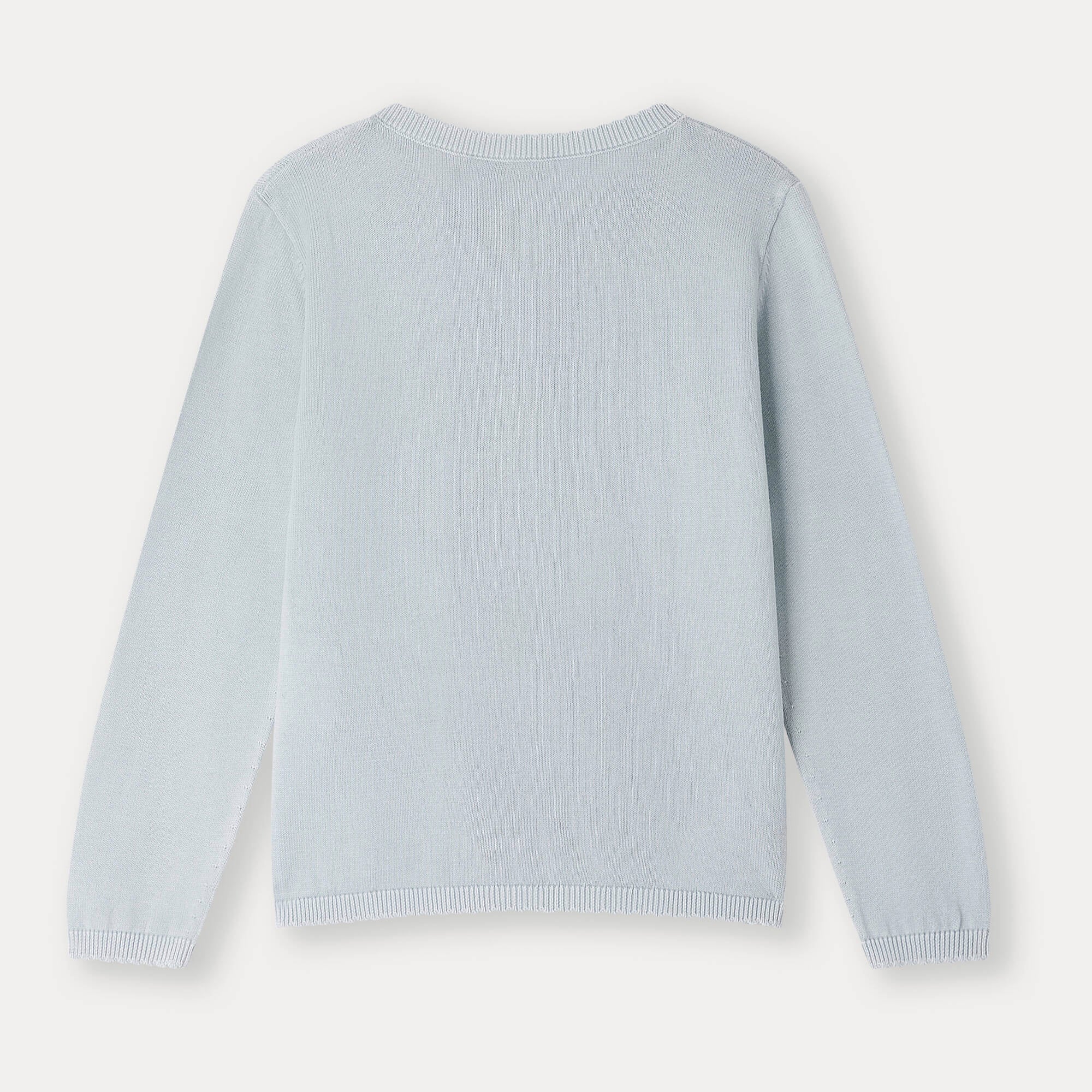 Girls Light Blue Cotton Cardigan