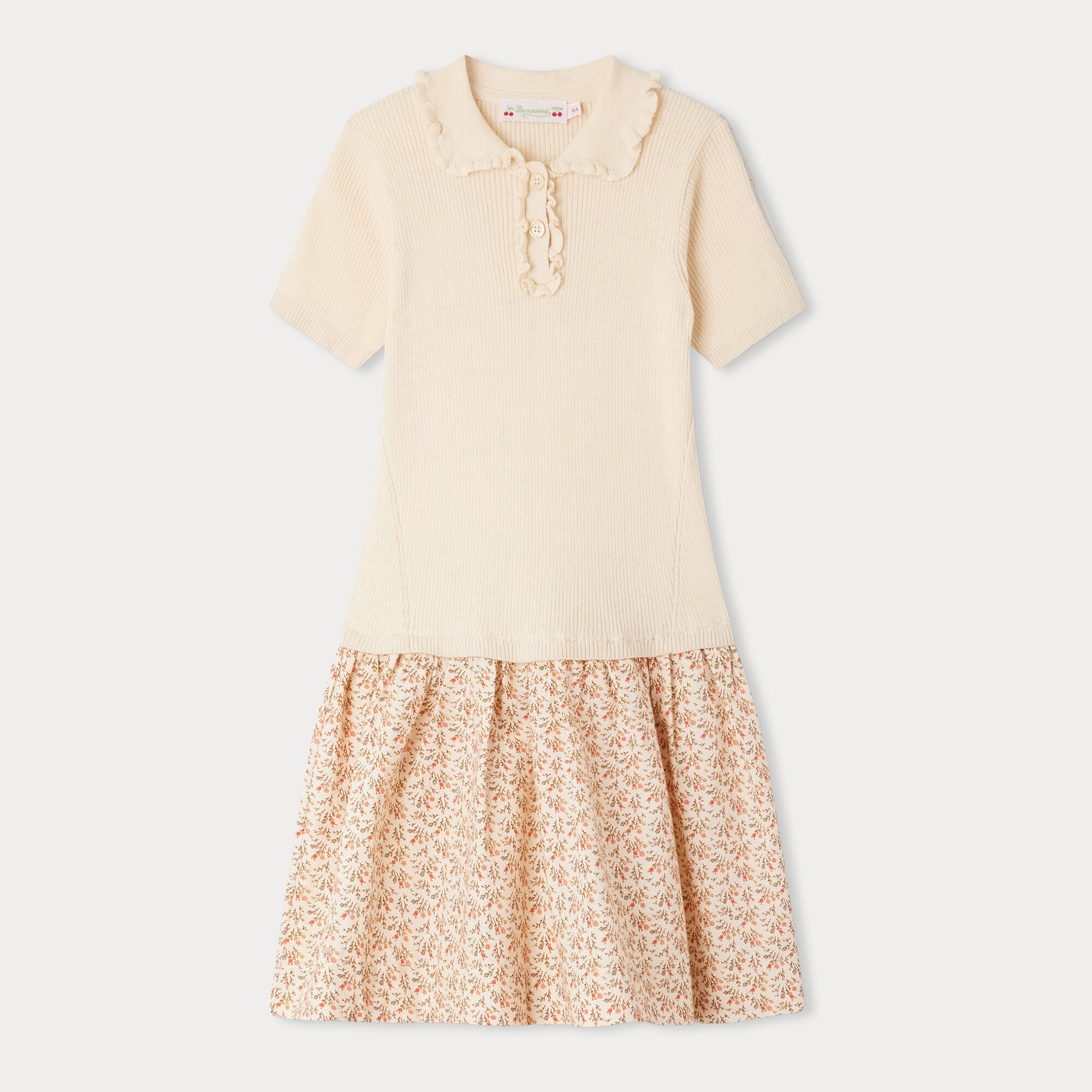 Girls Ivory Cotton Dress