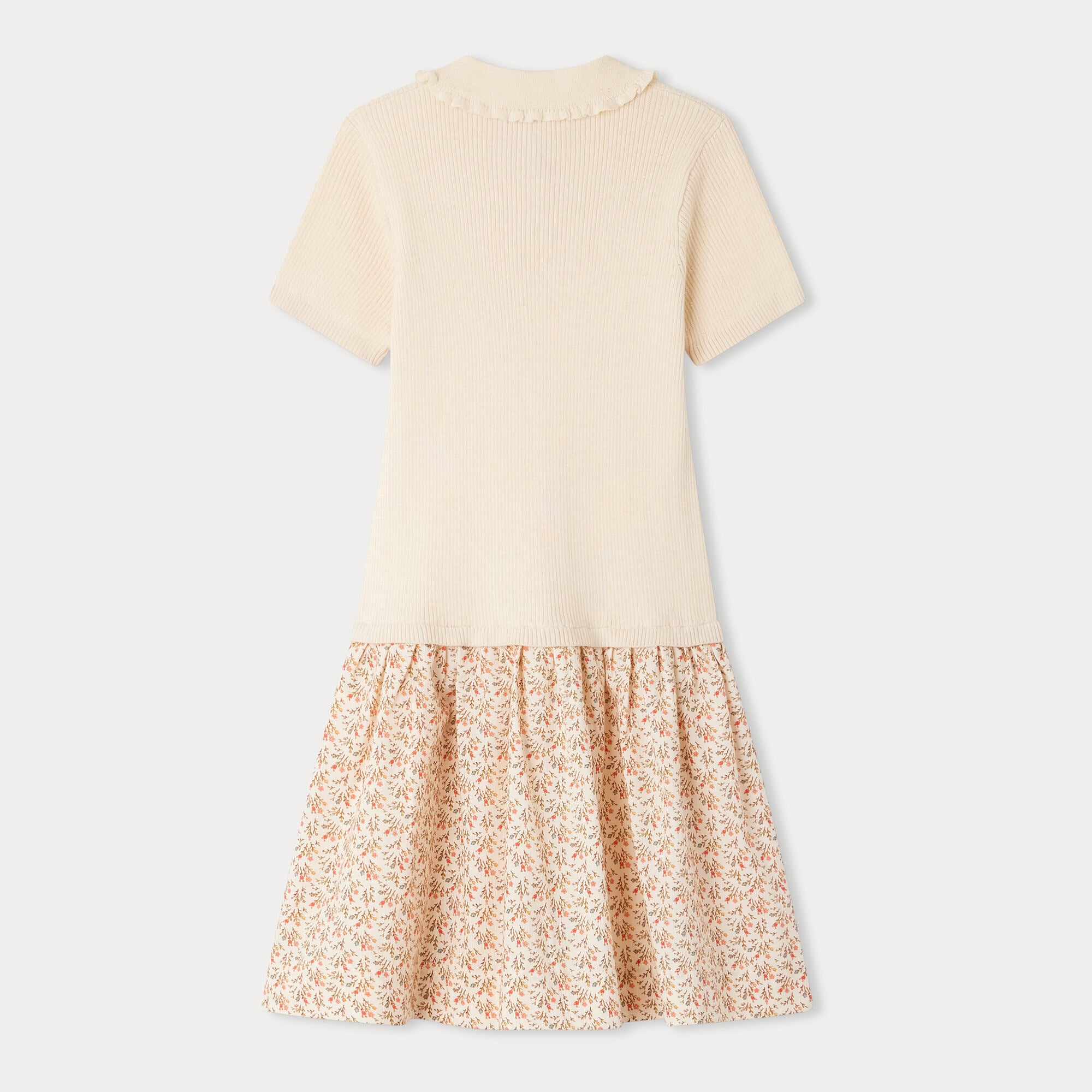 Girls Ivory Cotton Dress