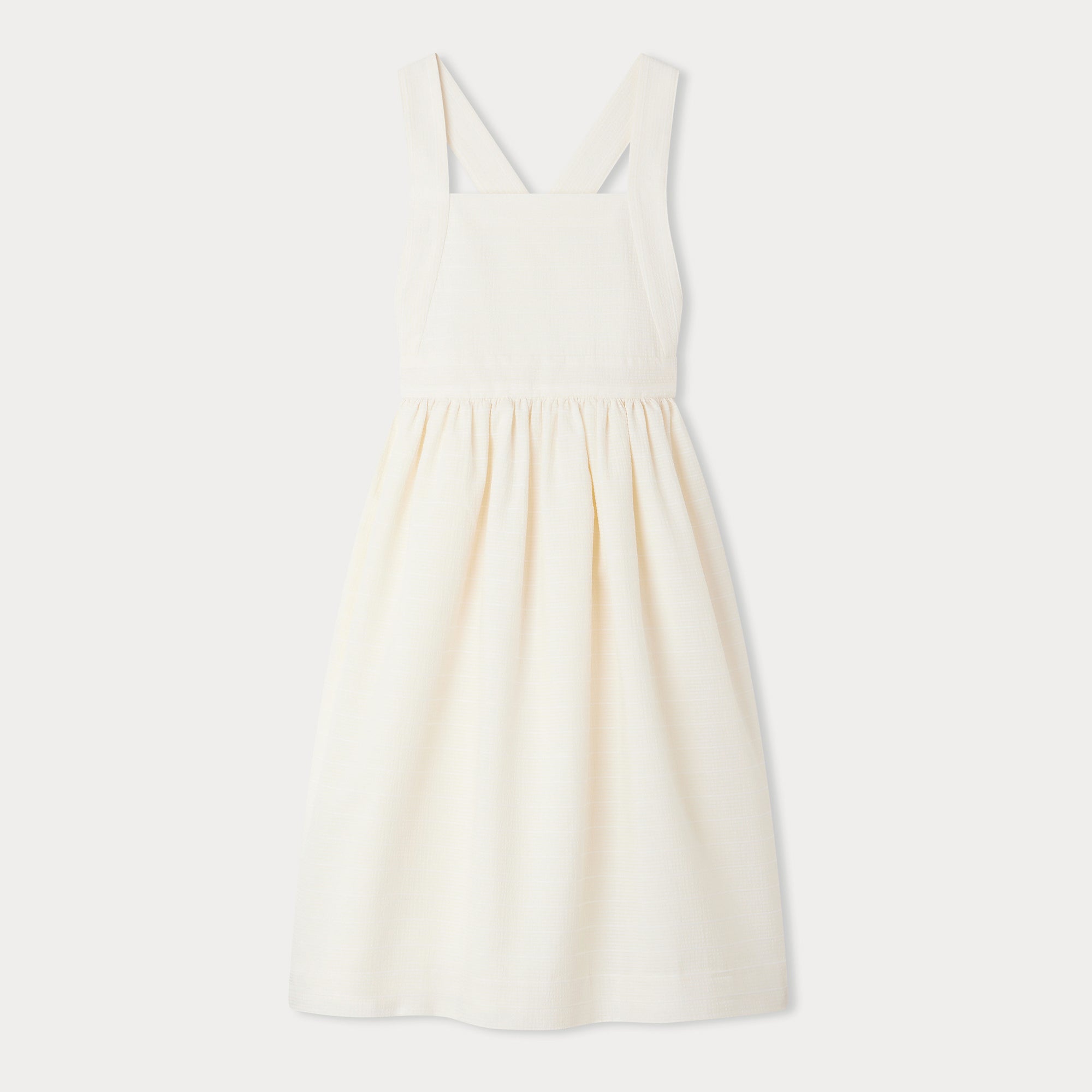 Girls White Cotton Dress