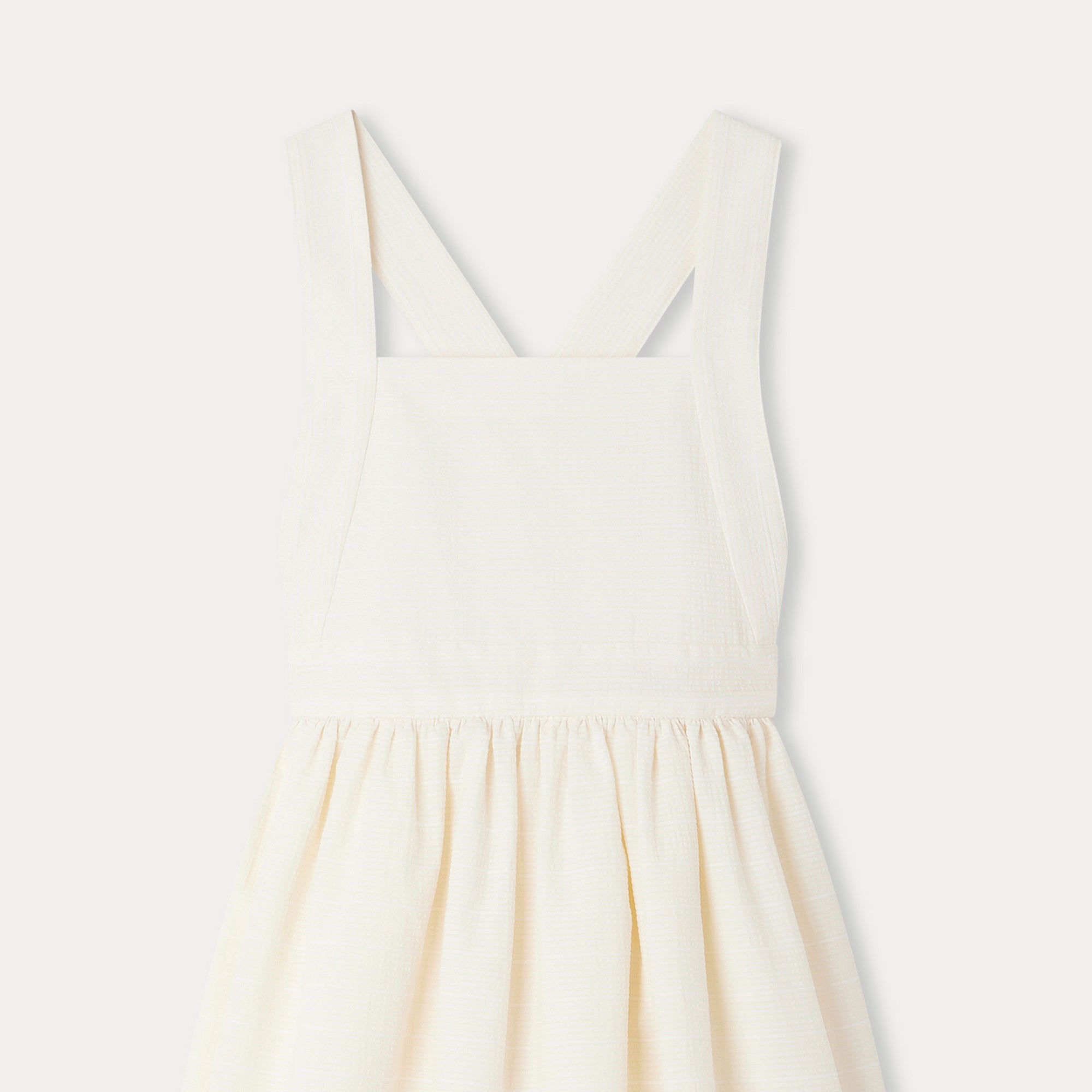 Girls White Cotton Dress