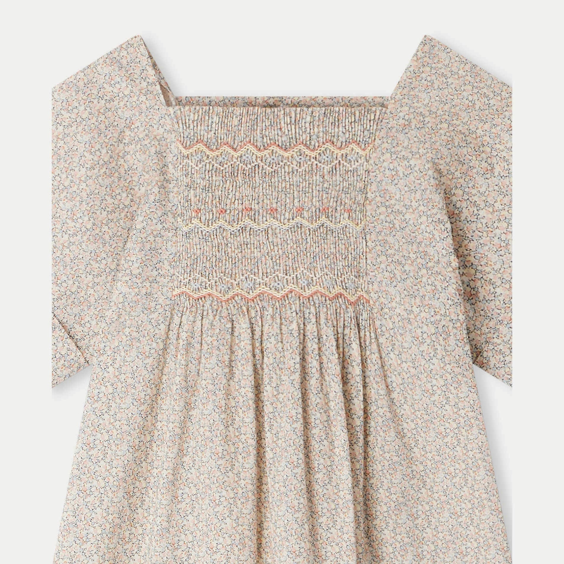 Girls Rose Floral Cotton Dress