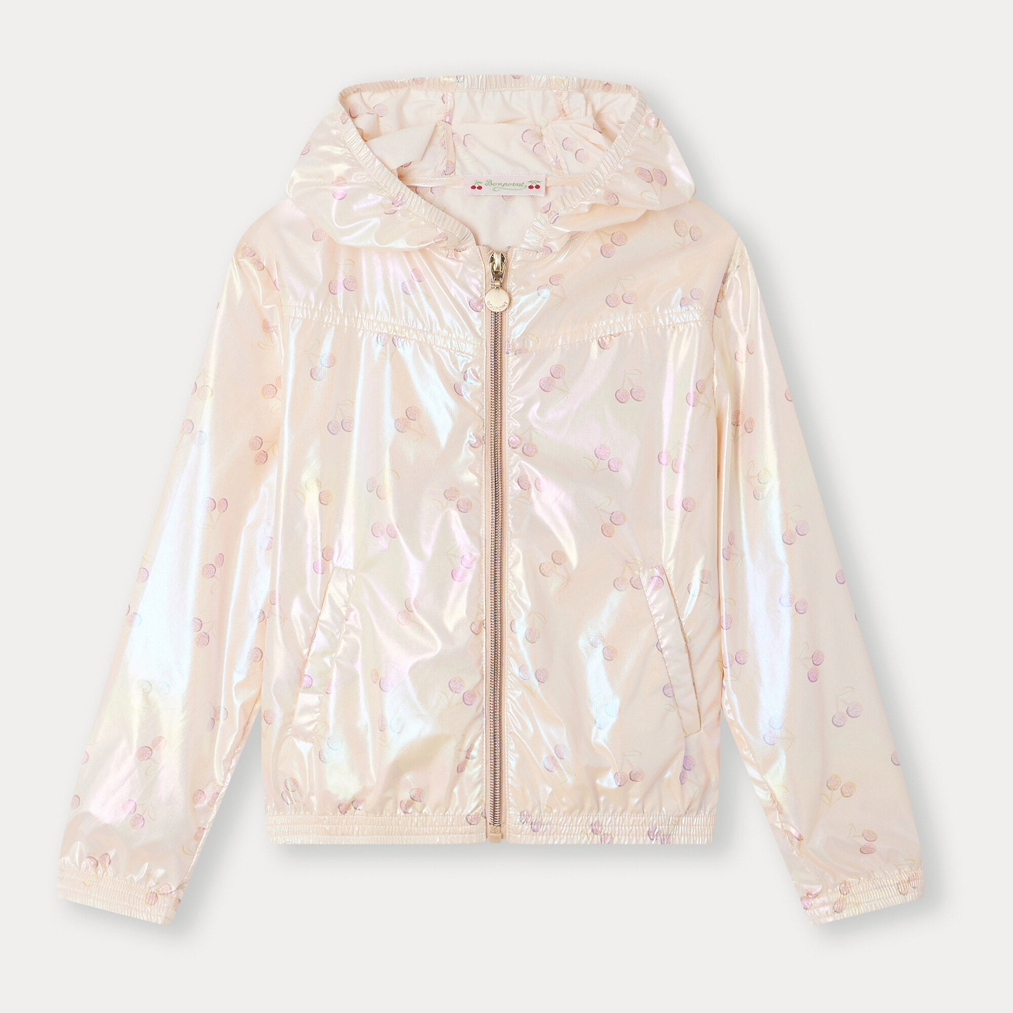 Girls Pale Pink Logo Zip-Up Jacket