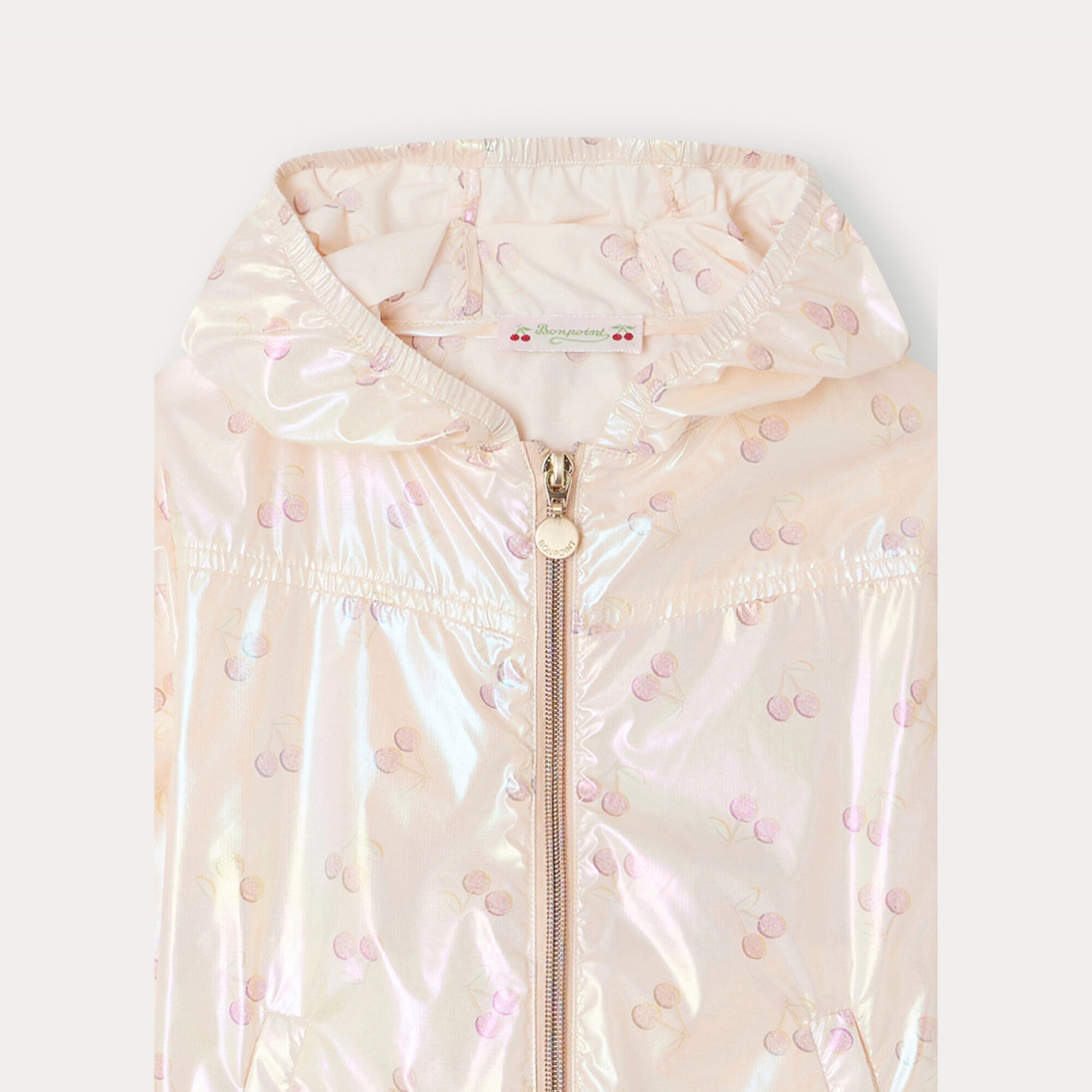 Girls Pale Pink Logo Zip-Up Jacket