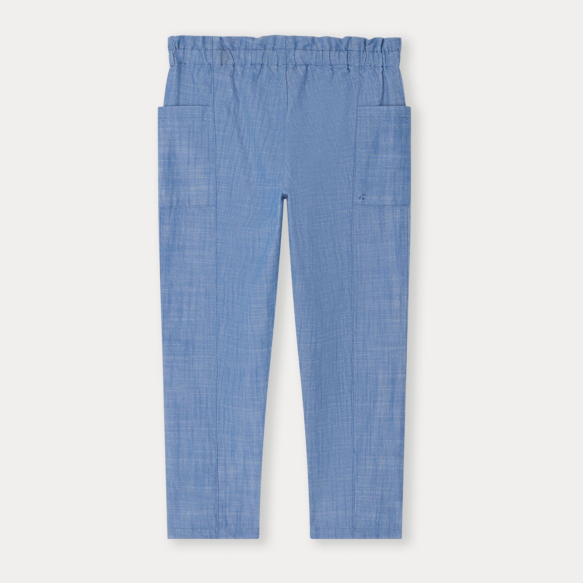 Girls Blue Cotton Trousers