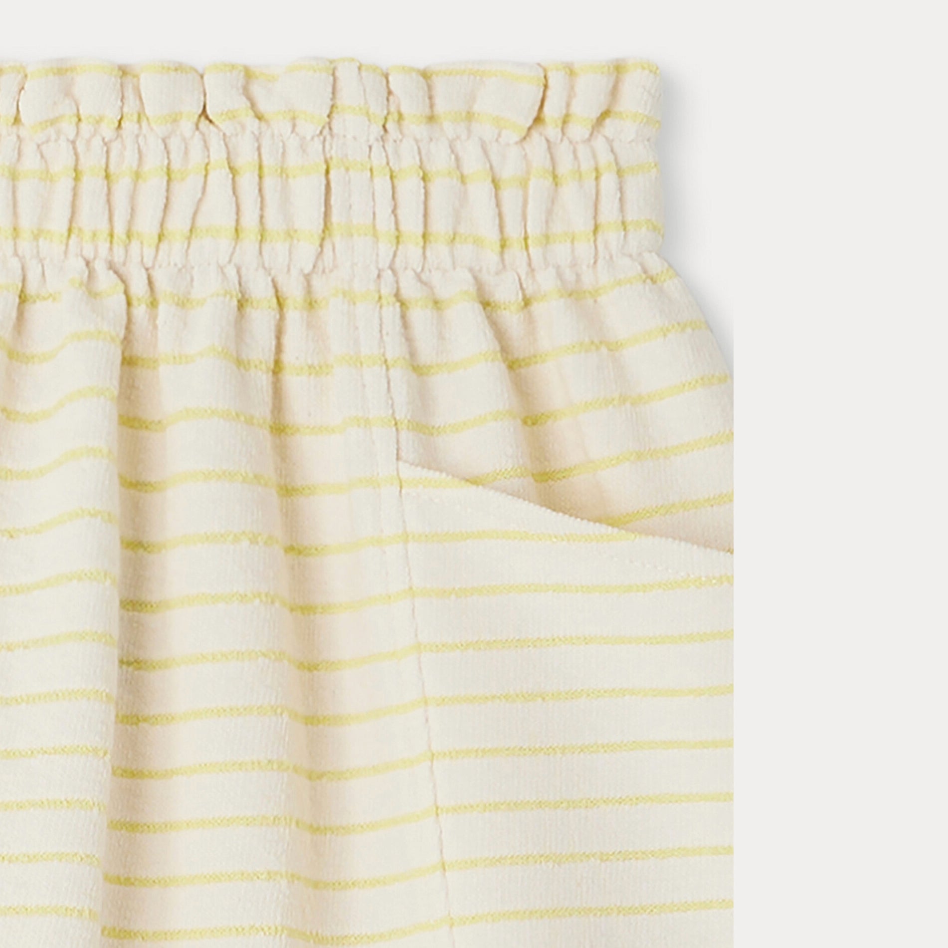 Girls Yellow Stripes Cotton Skirt