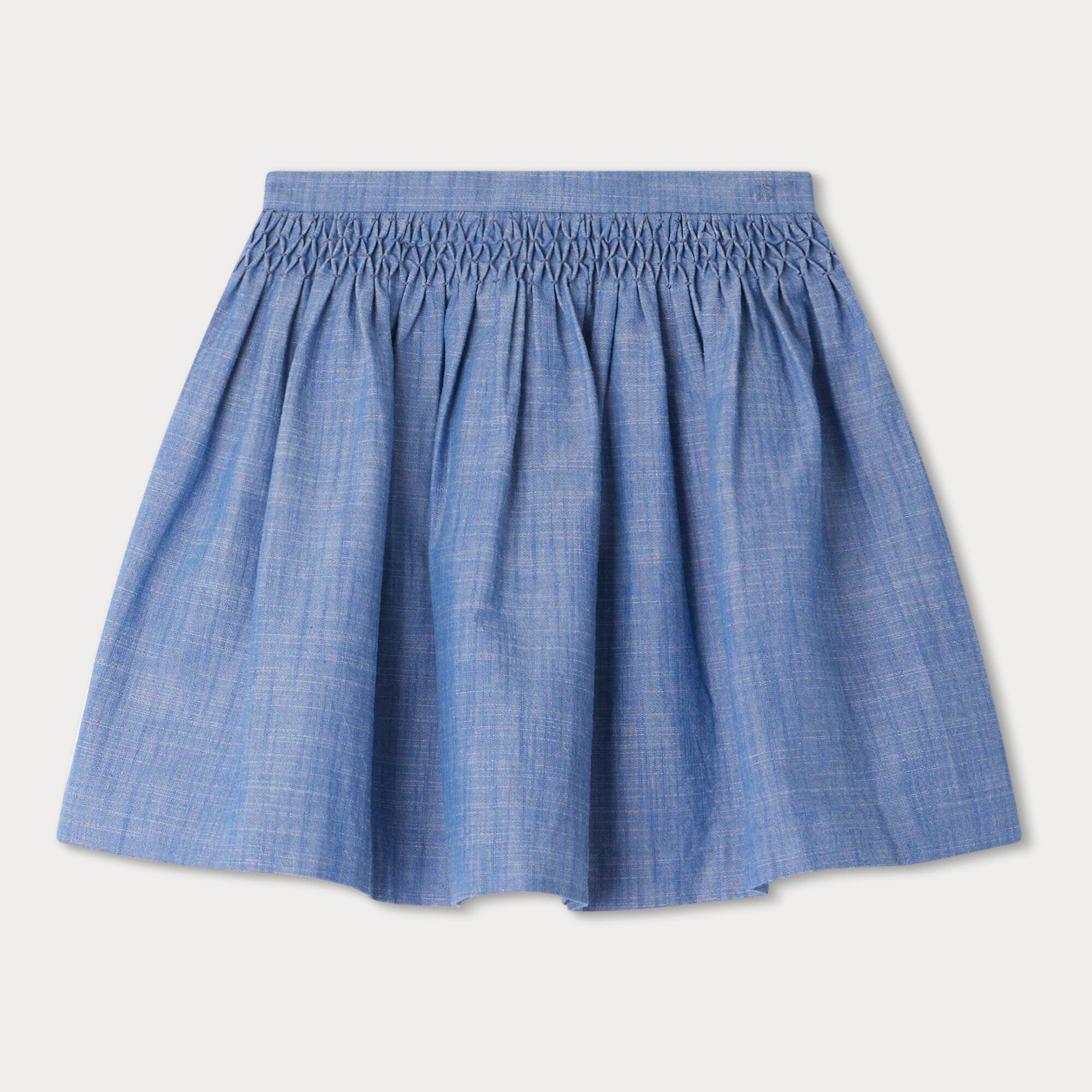 Girls Blue Cotton Skirt