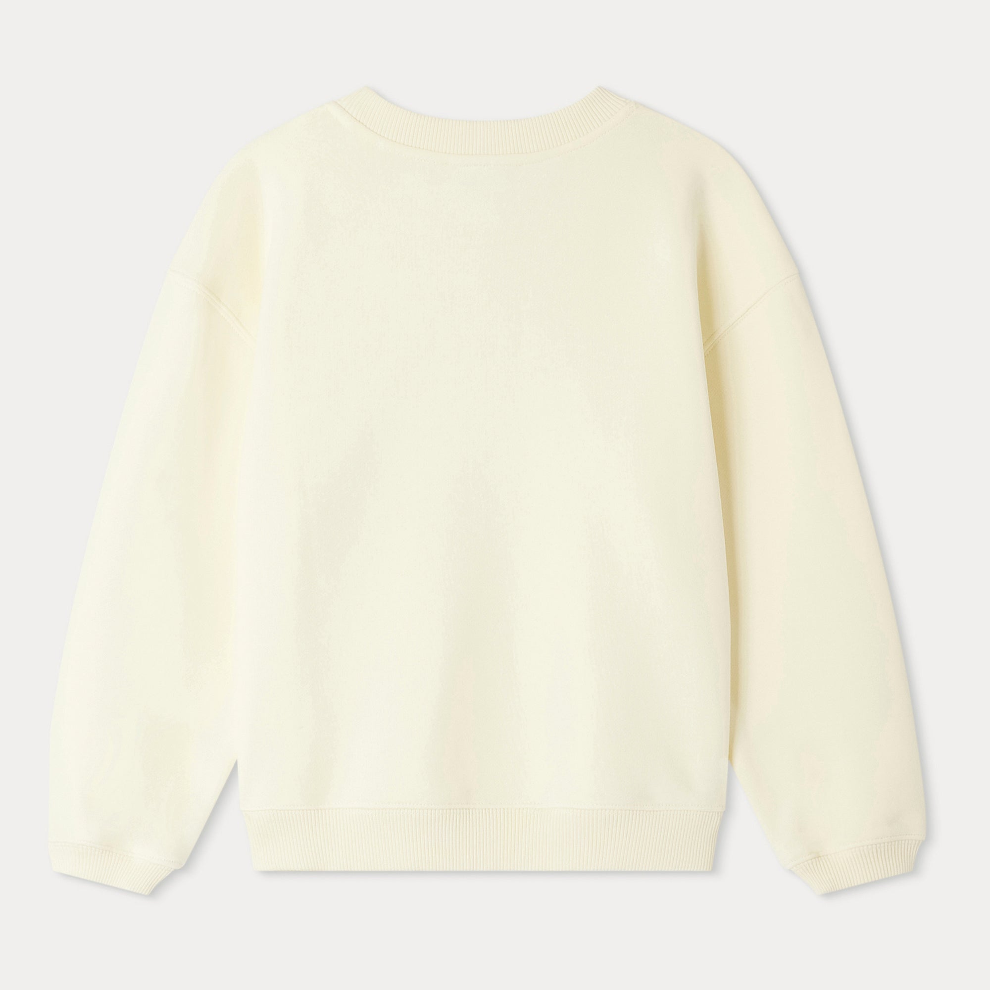 Girls Pale Yellow Logo Cotton Sweatshirt