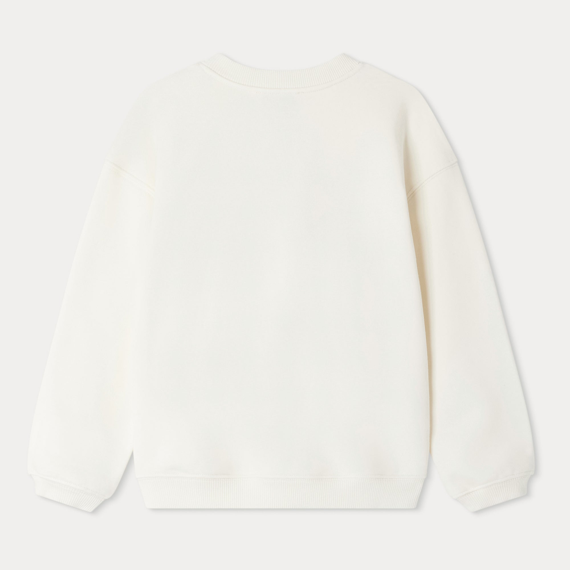 Girls White Embroidered Cotton Sweatshirt