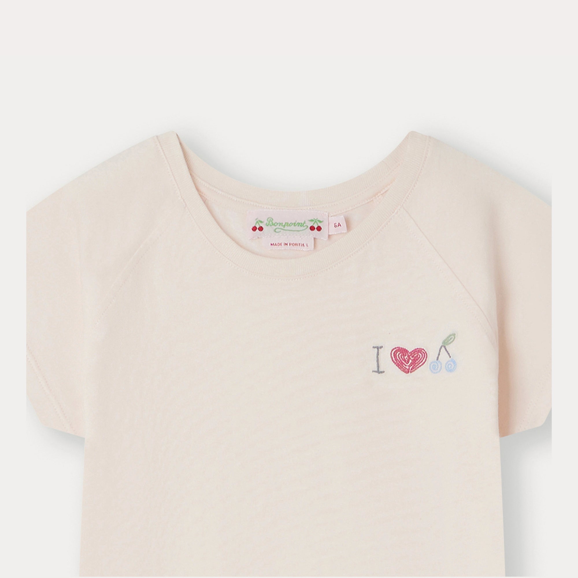 Girls Pale Pink Cotton T-Shirt