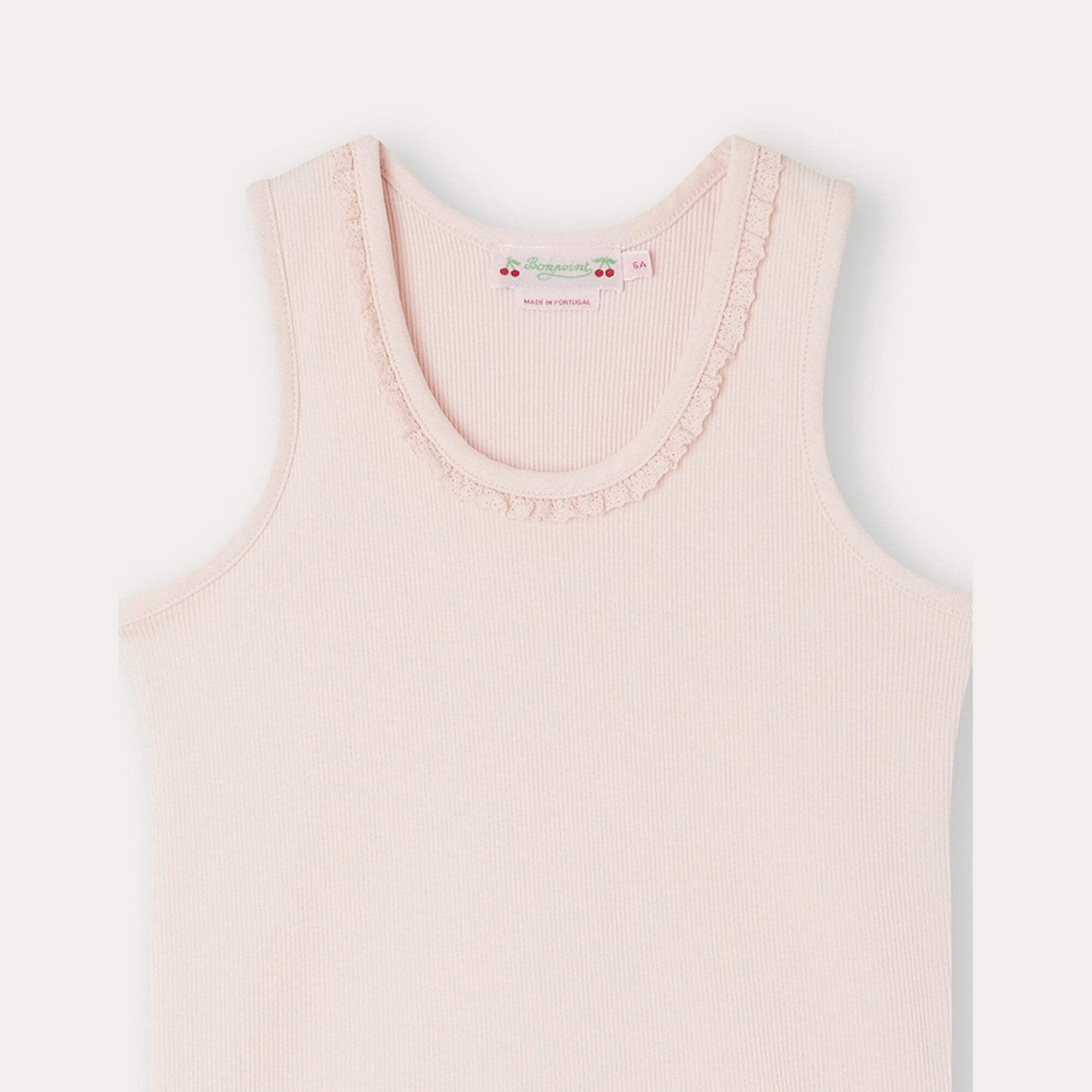 Girls Pale Pink Cotton Vest