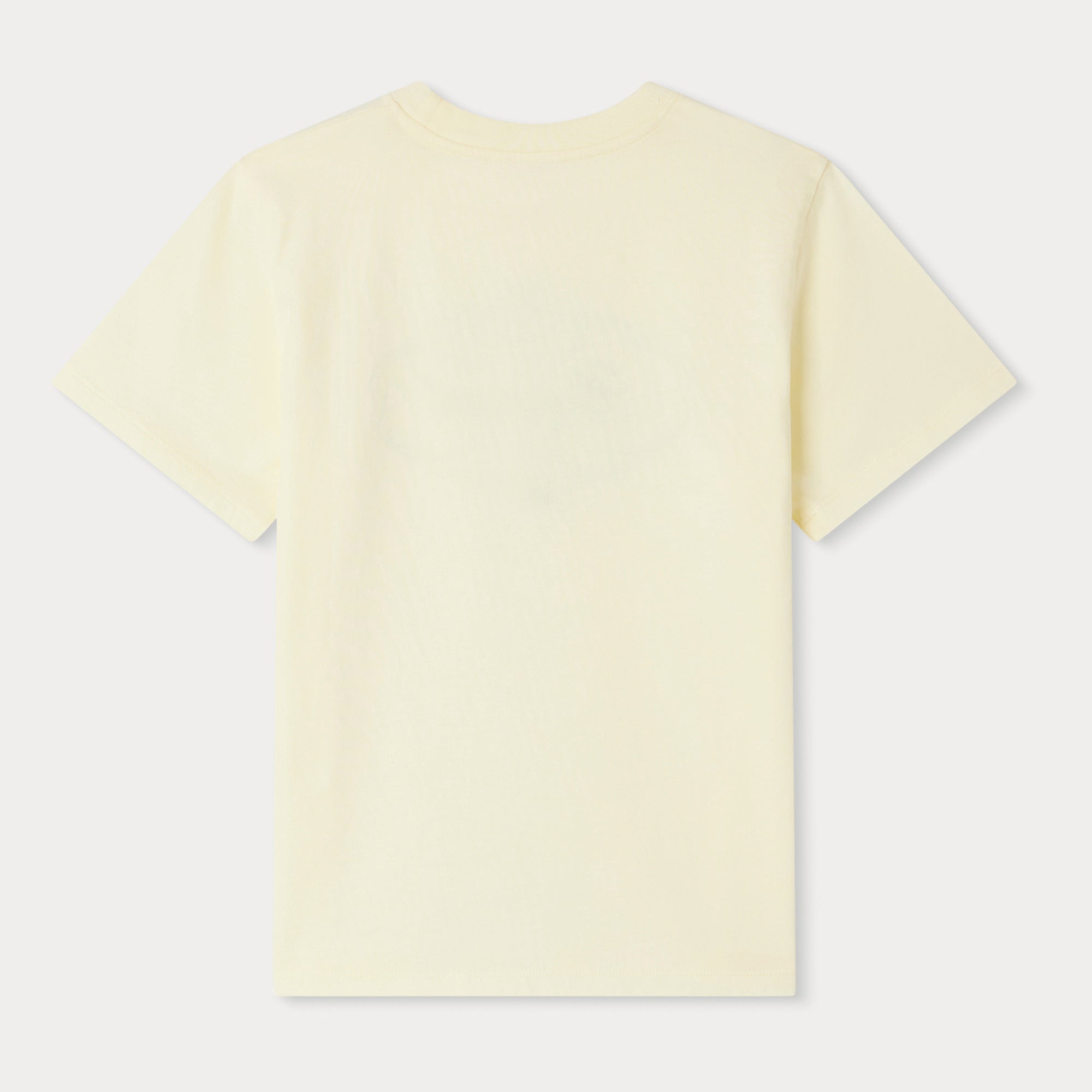 Girls Light Yellow Logo Cotton T-Shirt