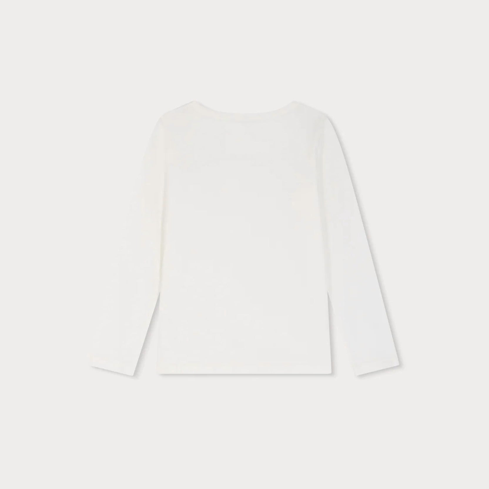 Girls White Cotton T-Shirt