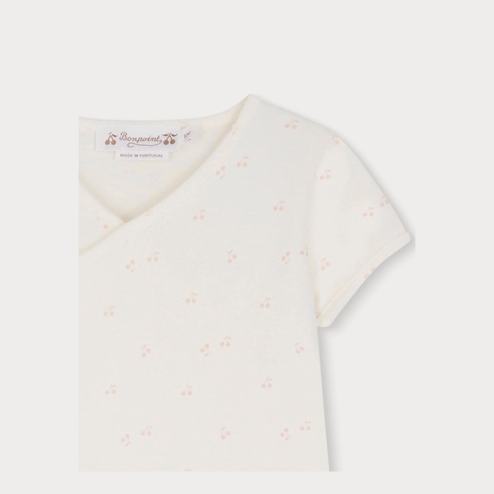 Baby Girls Light Pink Floral Cotton Babysuit