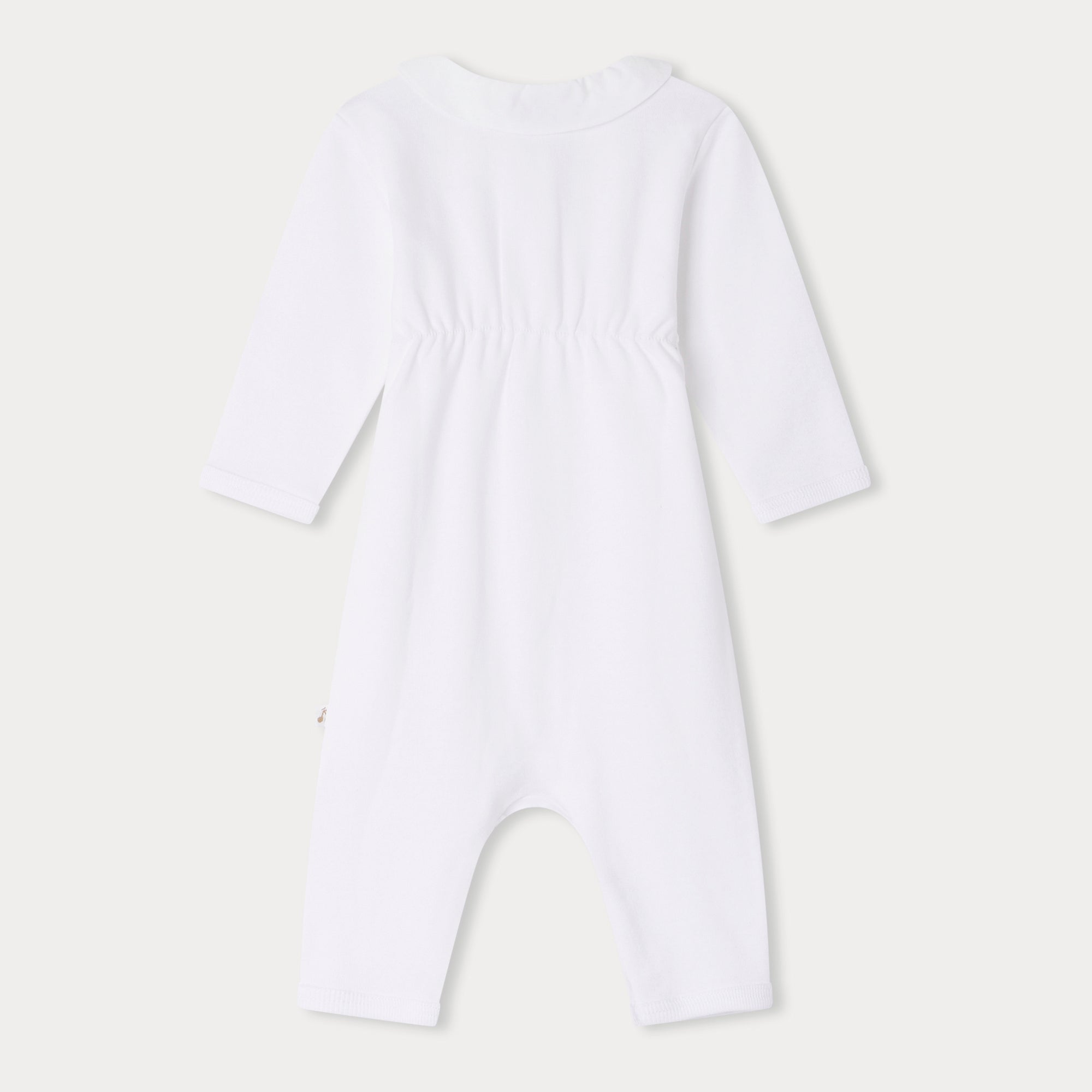 Baby Boys & Girls White Cotton Babysuit