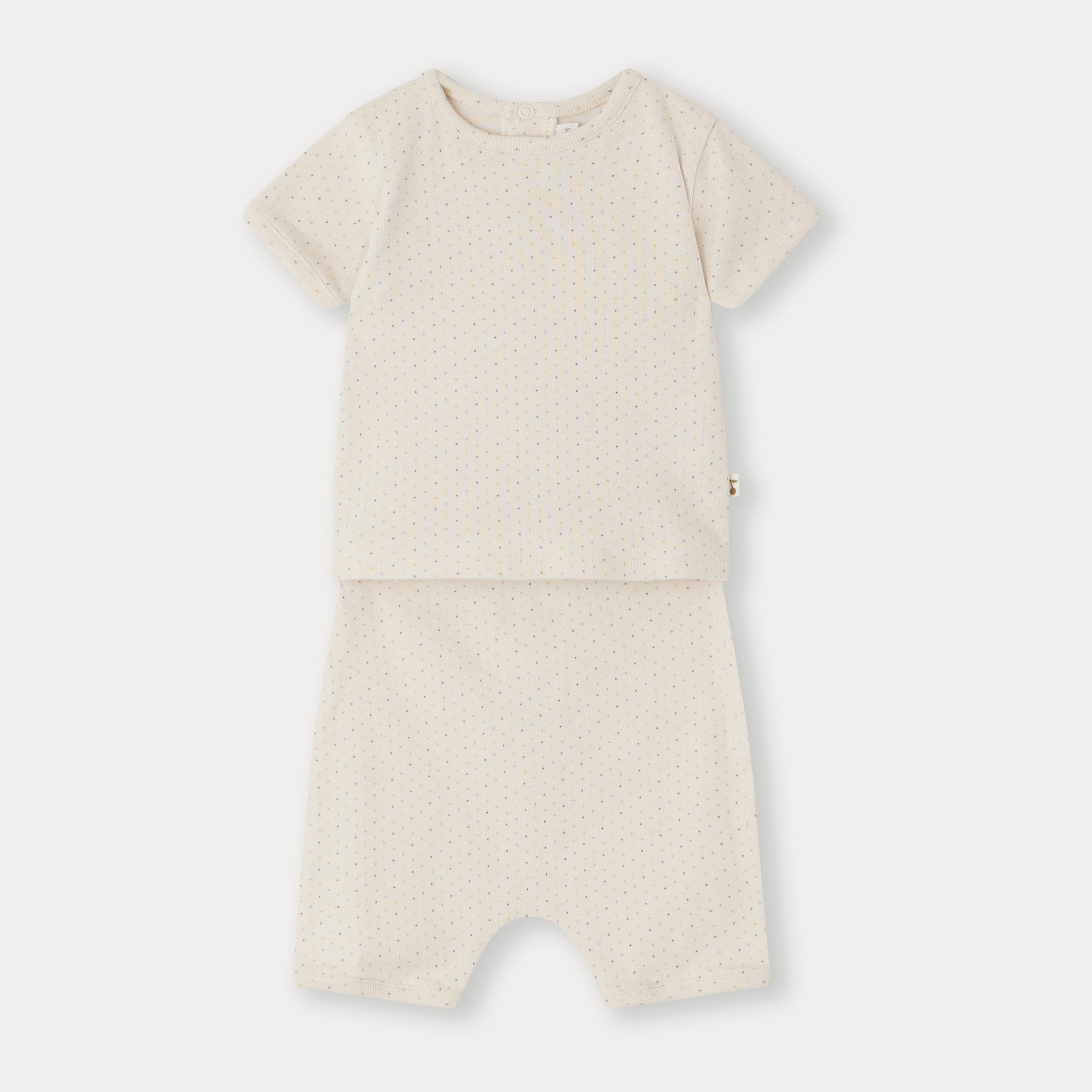 Baby Boys & Girls Beige Cotton Set