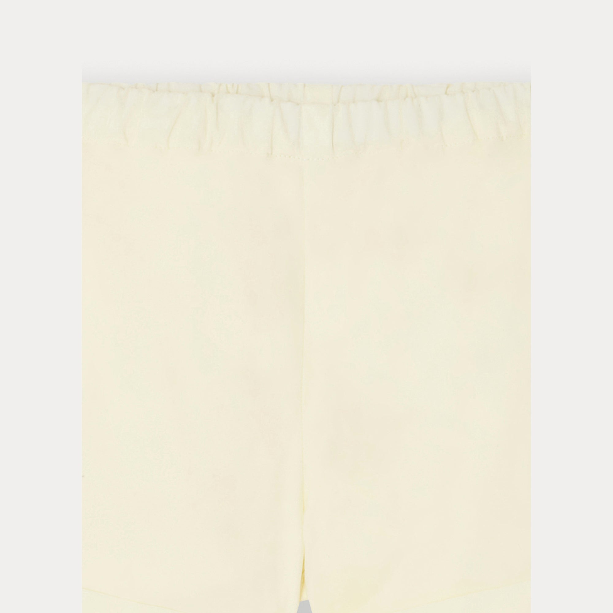 Baby Girls Light Yellow Cotton Shorts