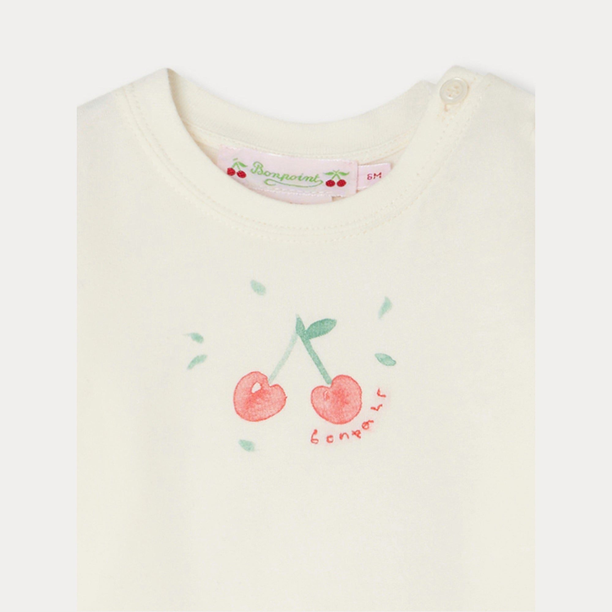 Baby Girls White Logo Cotton T-Shirt