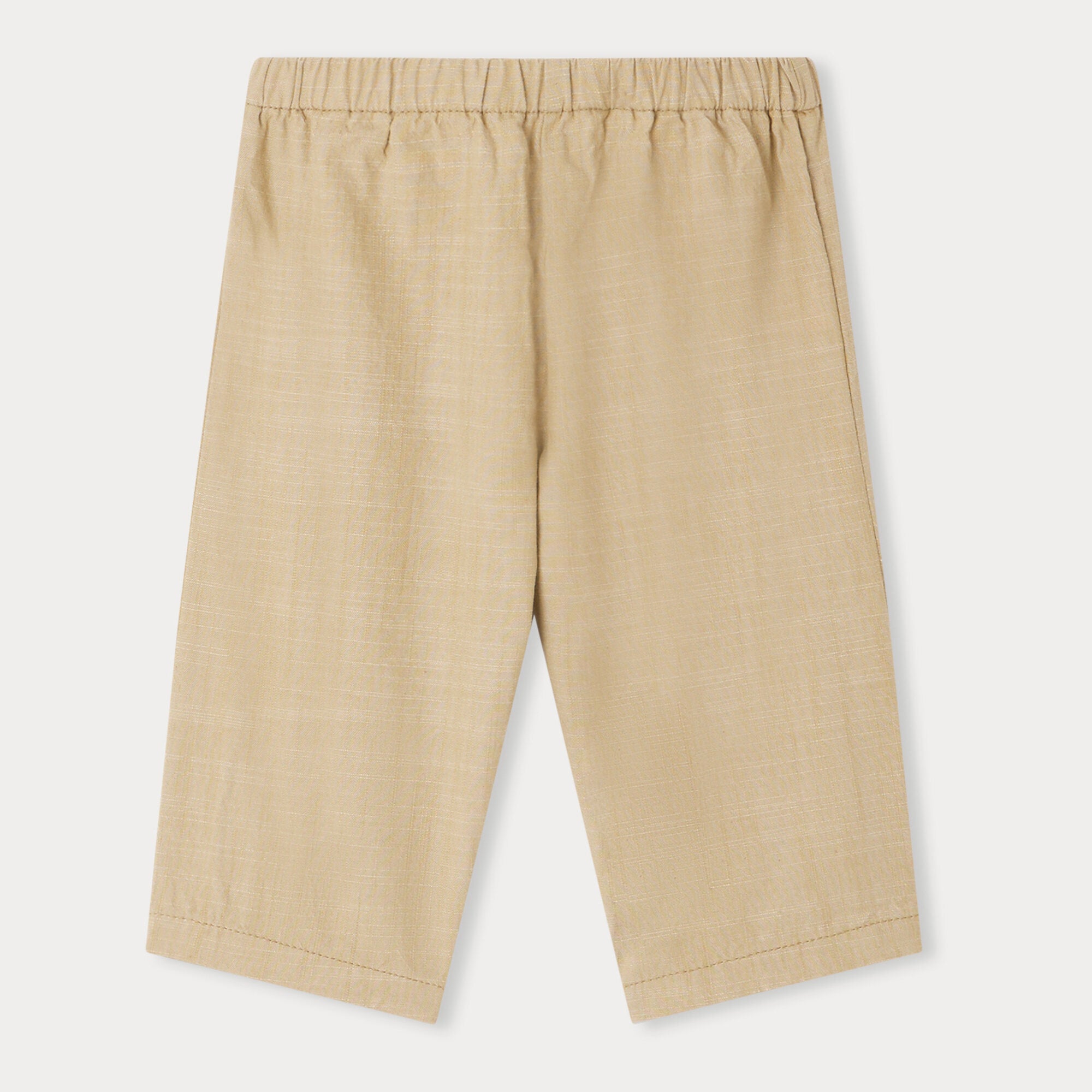 Baby Boys & Girls Khaki Cotton Trousers