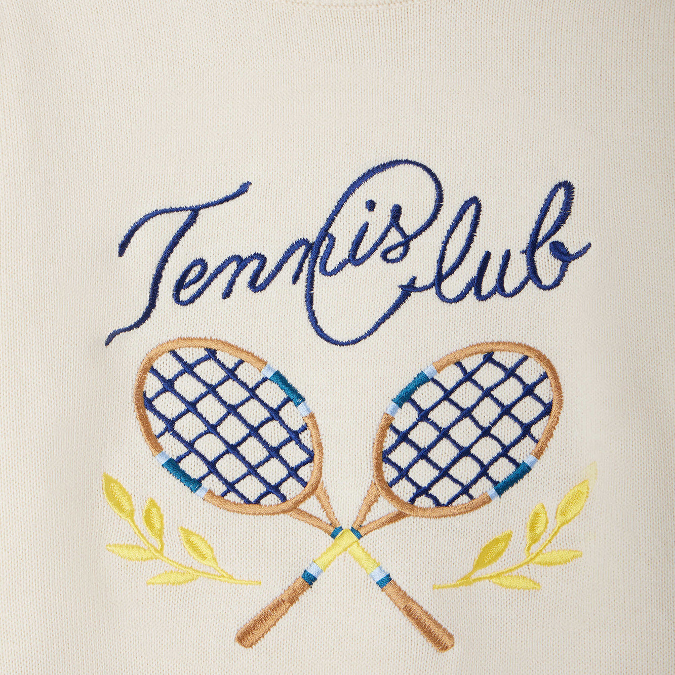 Boys White Embroidered Cotton Sweater