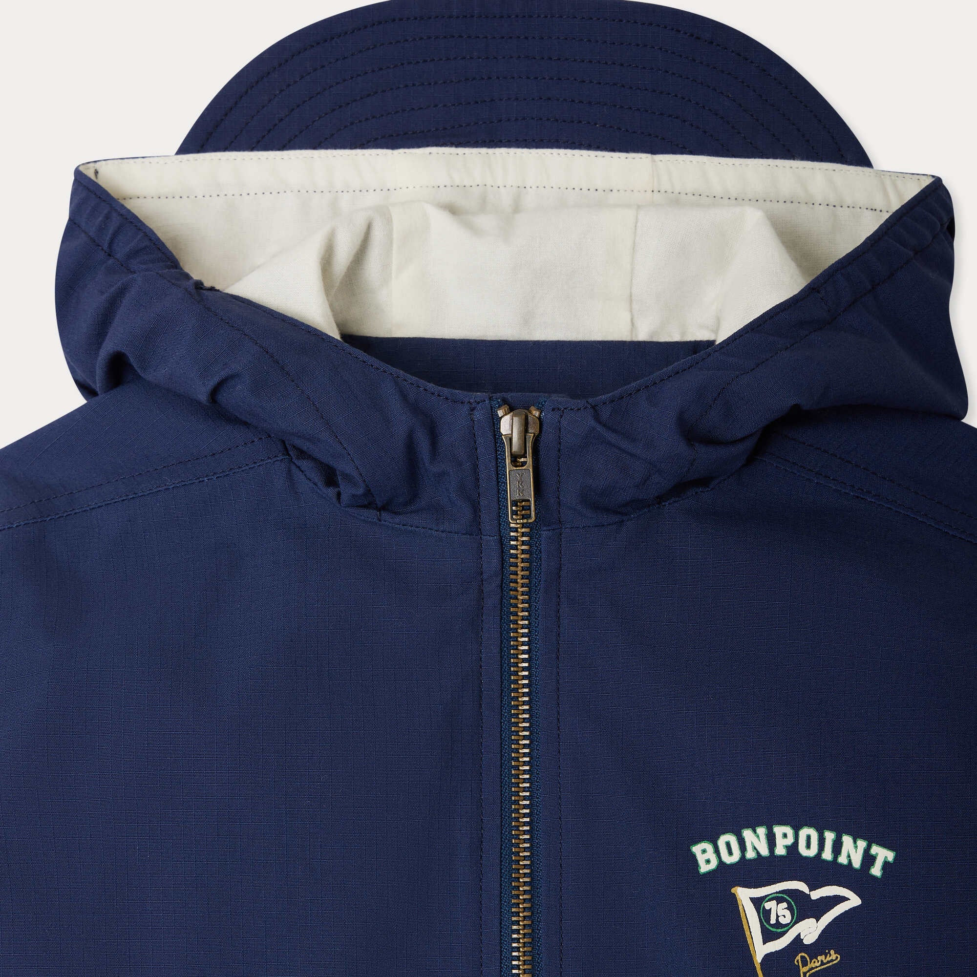 Boys Blue Hooded Cotton Jacket