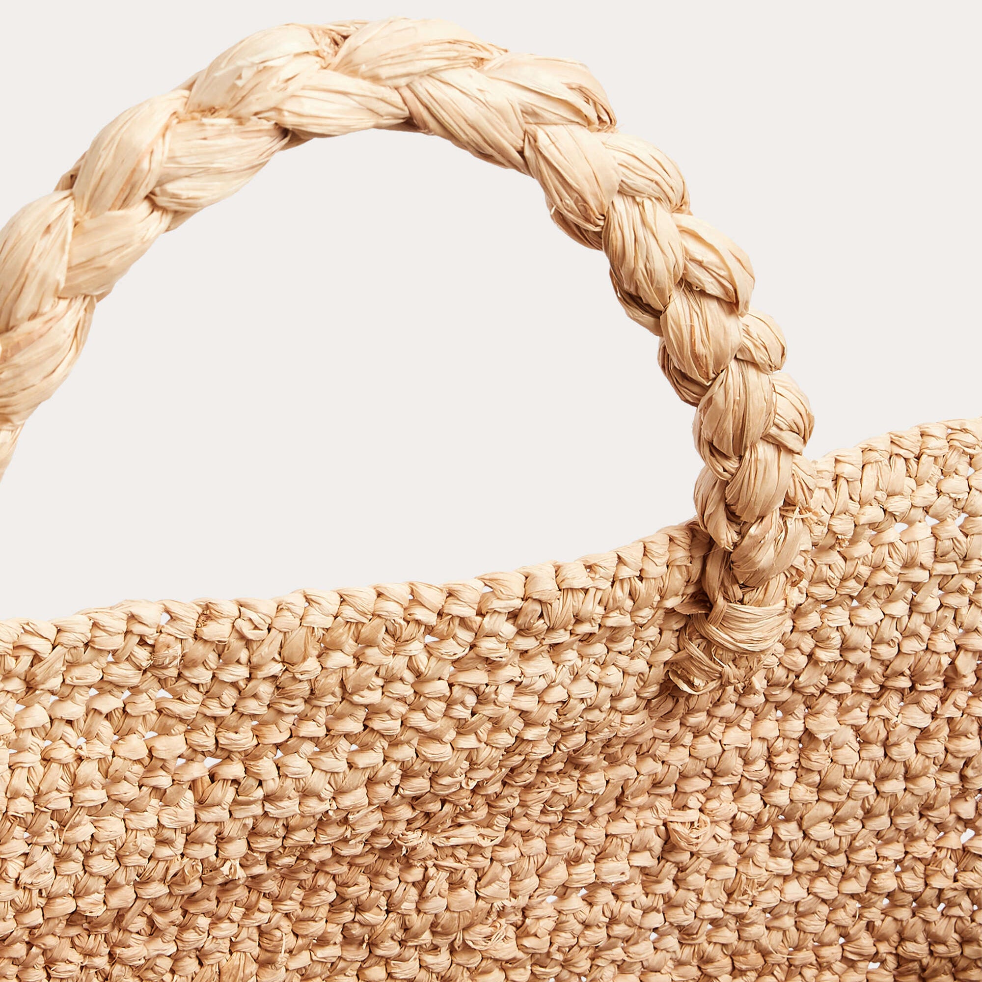 Girls Beige Raffia Handbag(41x25x11cm)