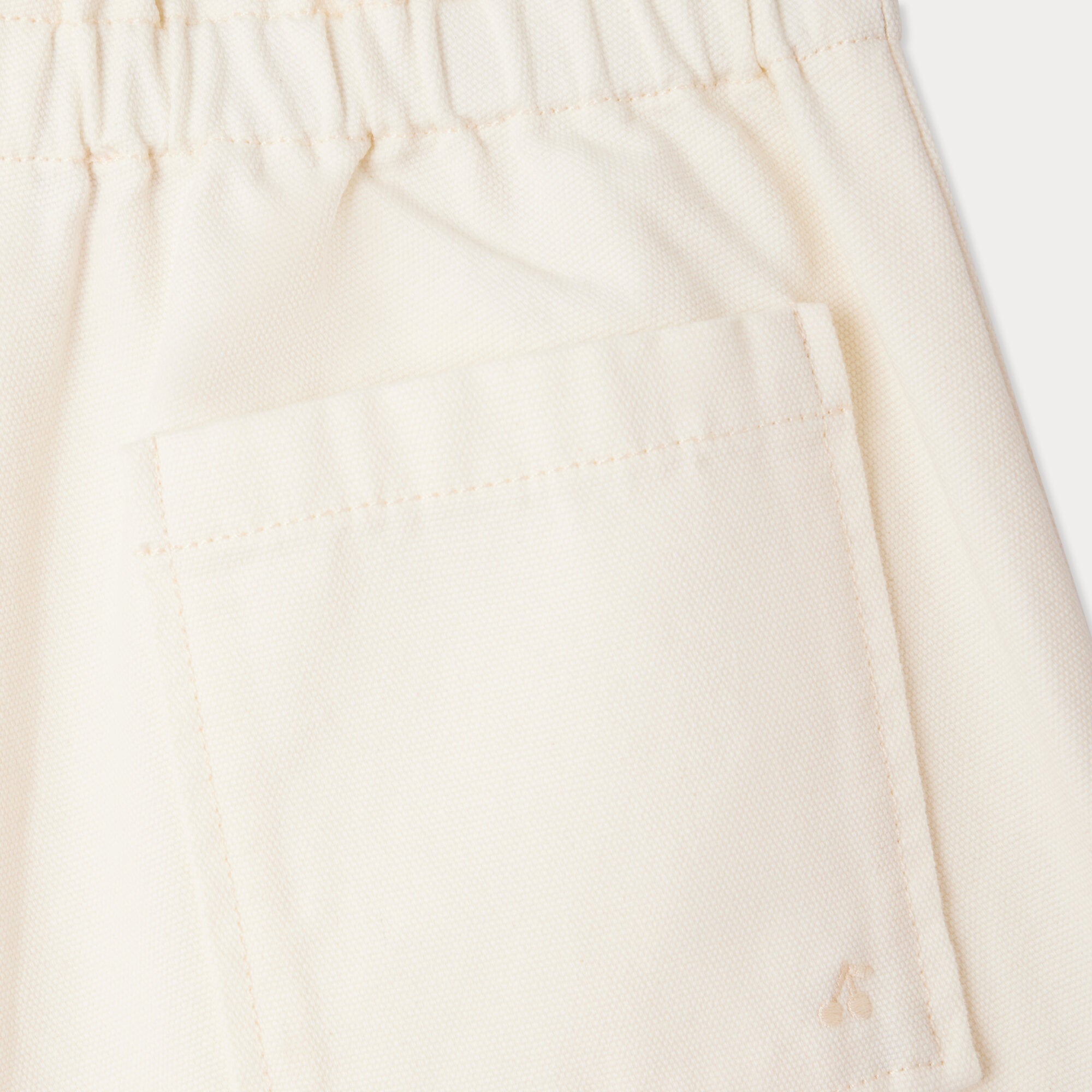 Girls White Cotton Shorts